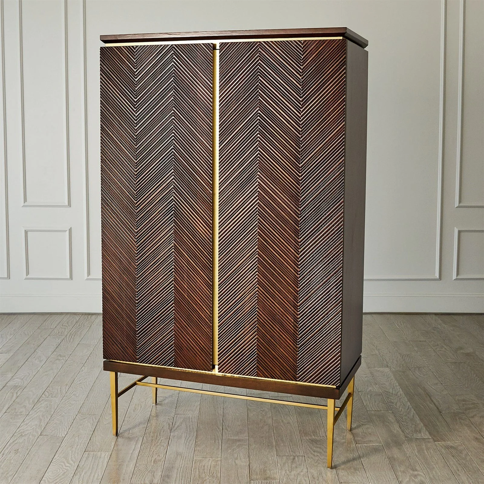 Global Views Latilla Tall Bar Cabinet - Image 3