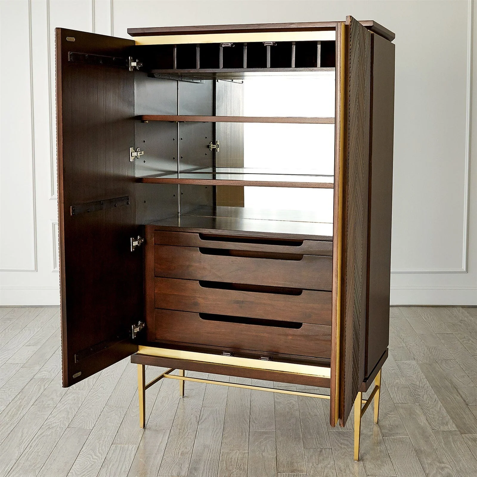 Global Views Latilla Tall Bar Cabinet - Image 4