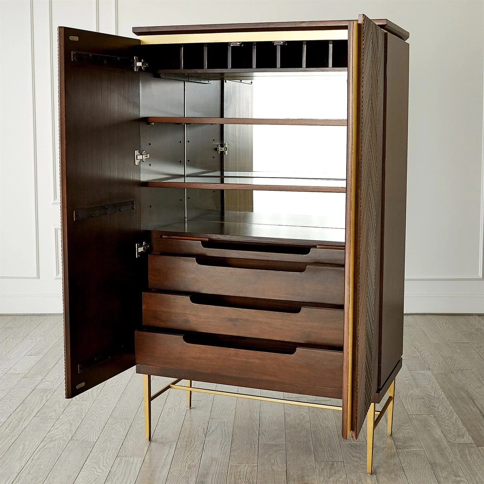 Global Views Latilla Tall Bar Cabinet - Image 5