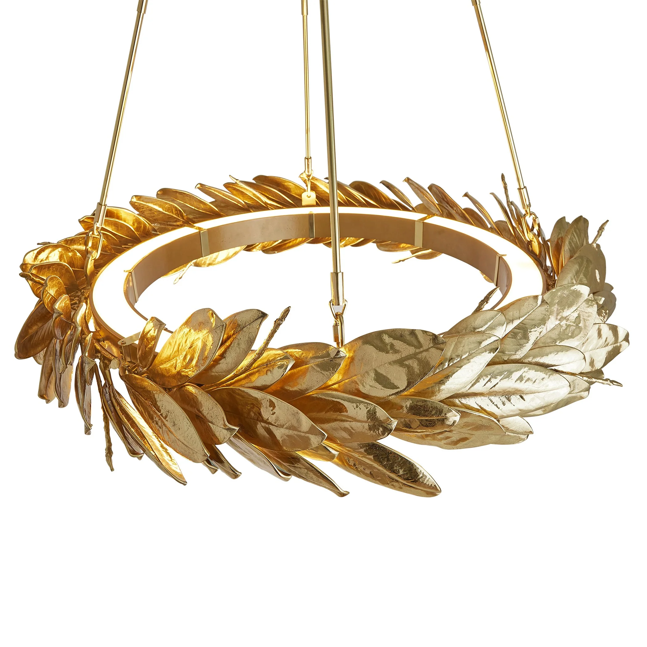 Global Views Laurel Chandelier-Brass - Image 12