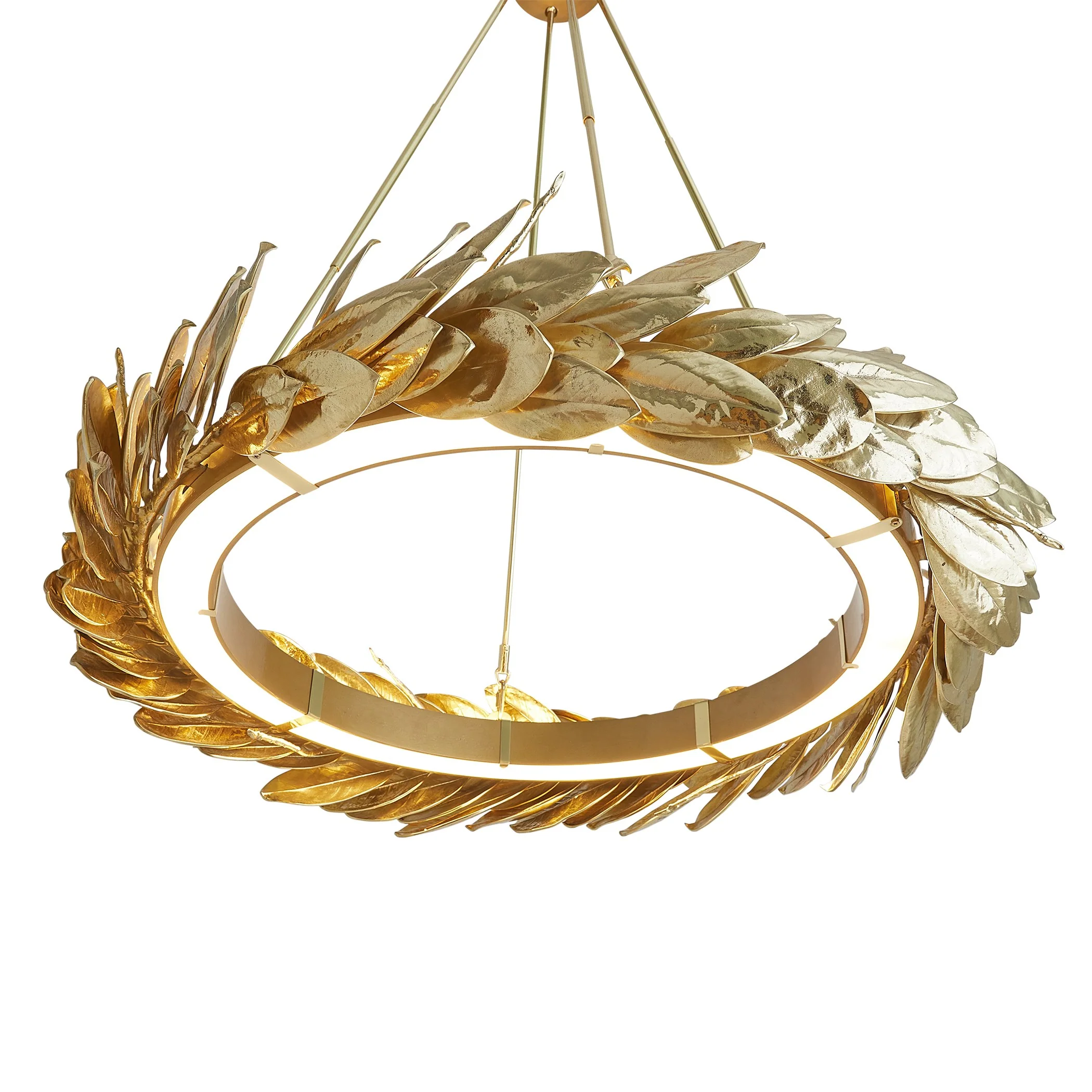 Global Views Laurel Chandelier-Brass - Image 13