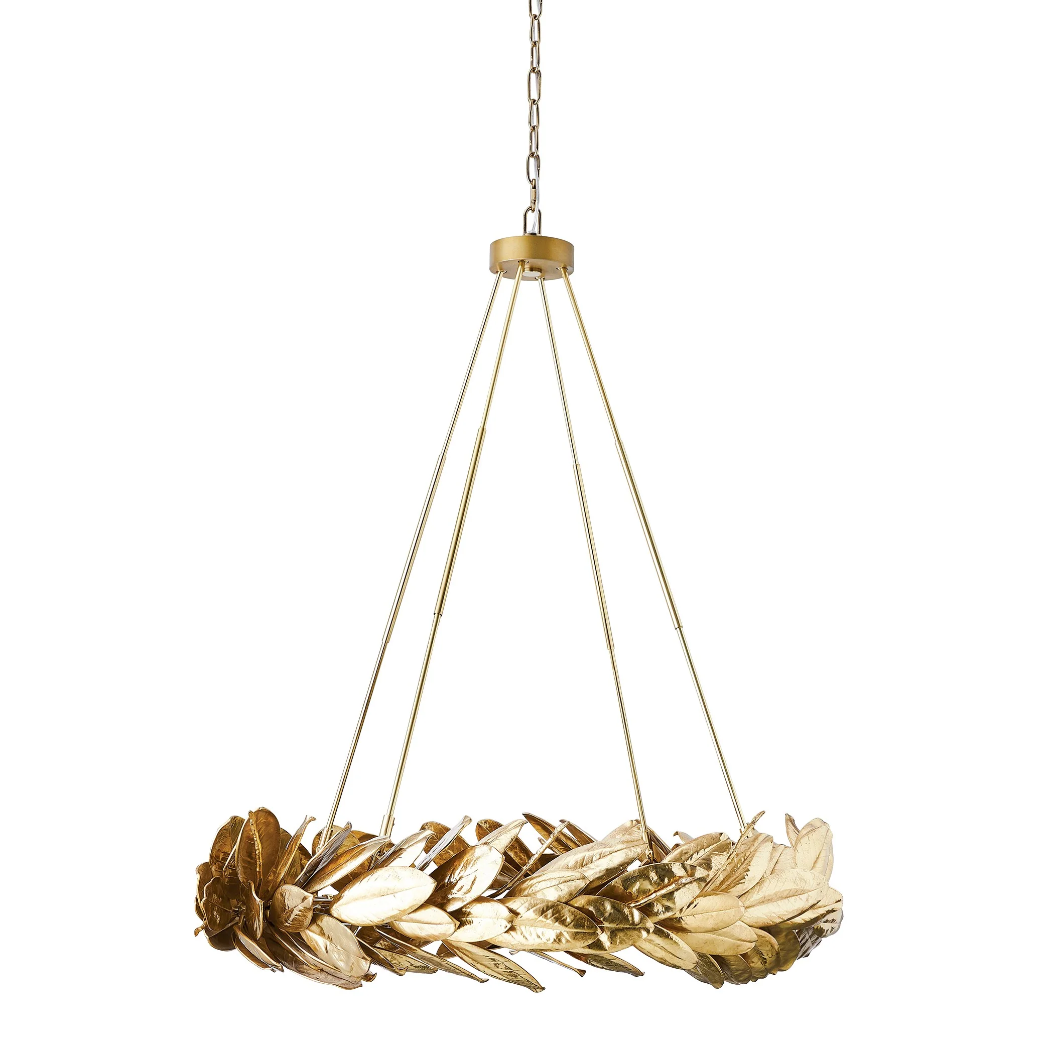Global Views Laurel Chandelier-Brass - Image 3