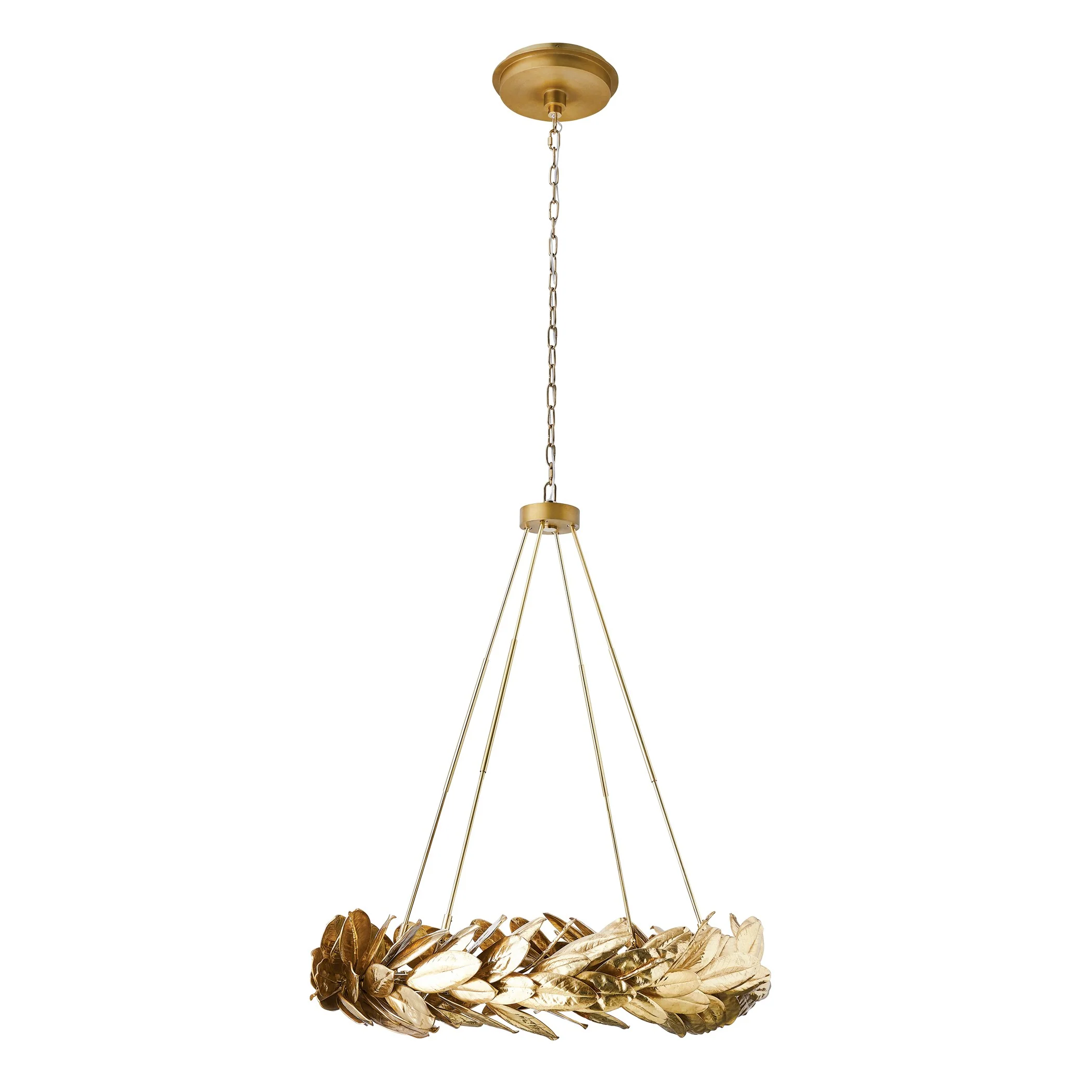 Global Views Laurel Chandelier-Brass - Image 4