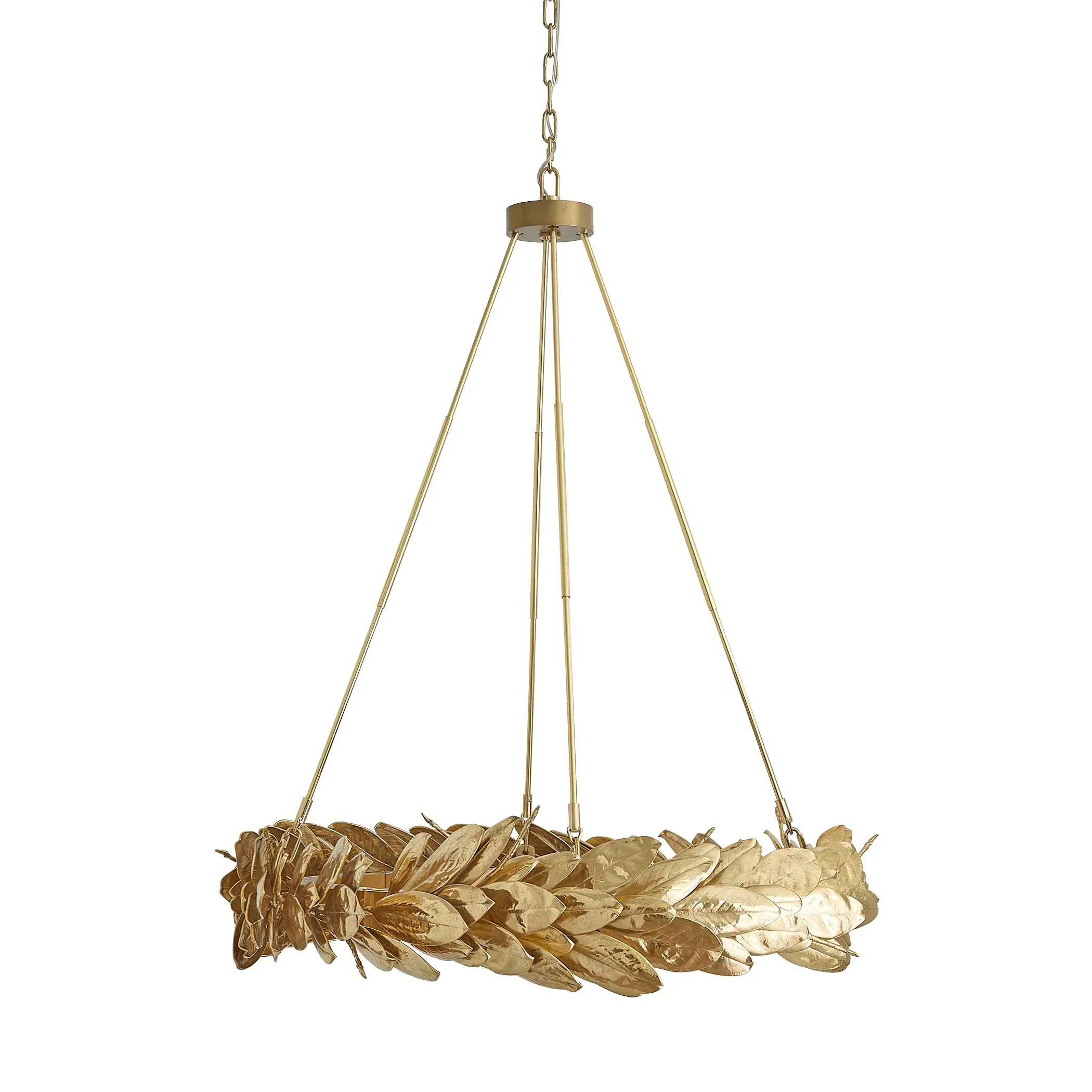 Global Views Laurel Chandelier-Brass - Image 6