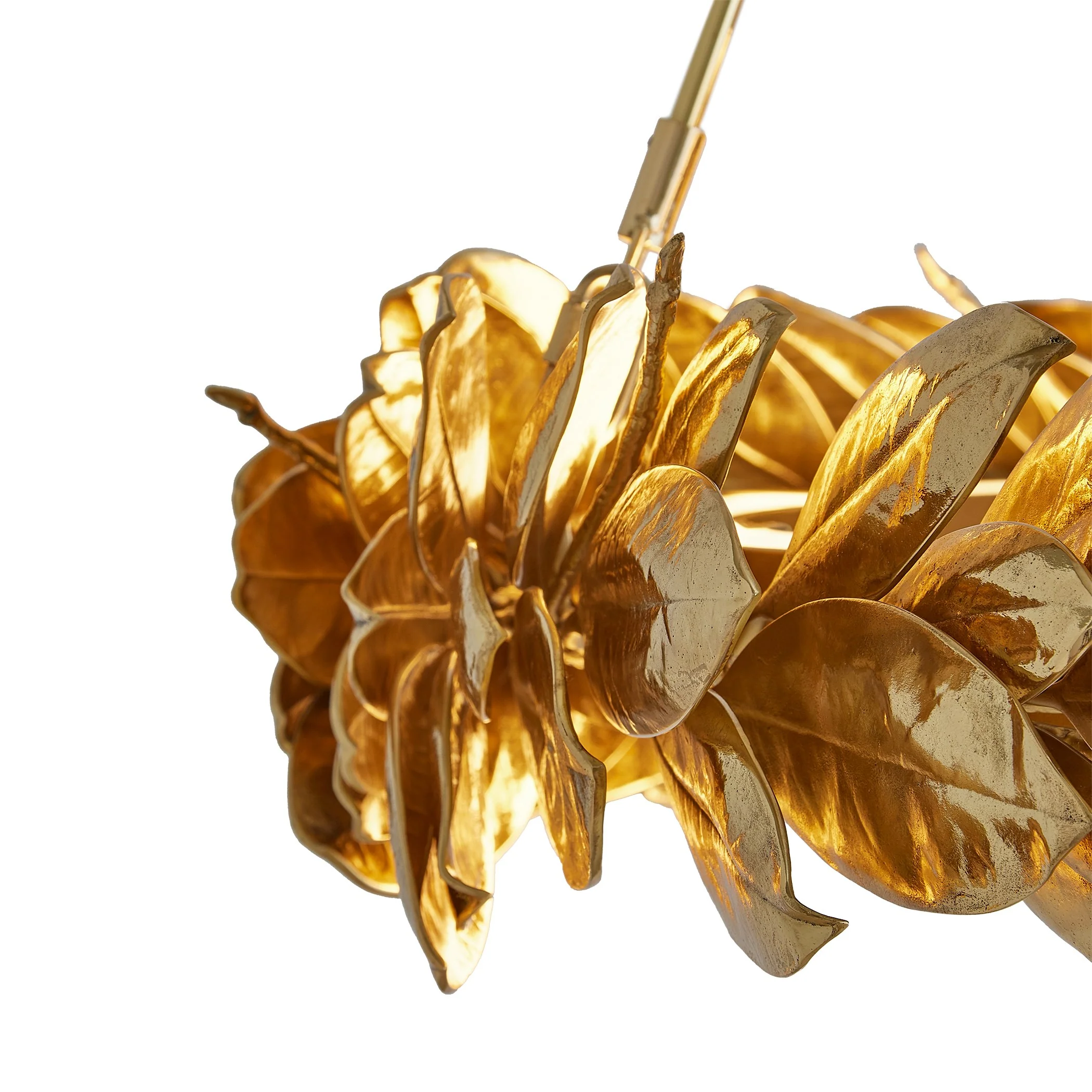 Global Views Laurel Chandelier-Brass - Image 8