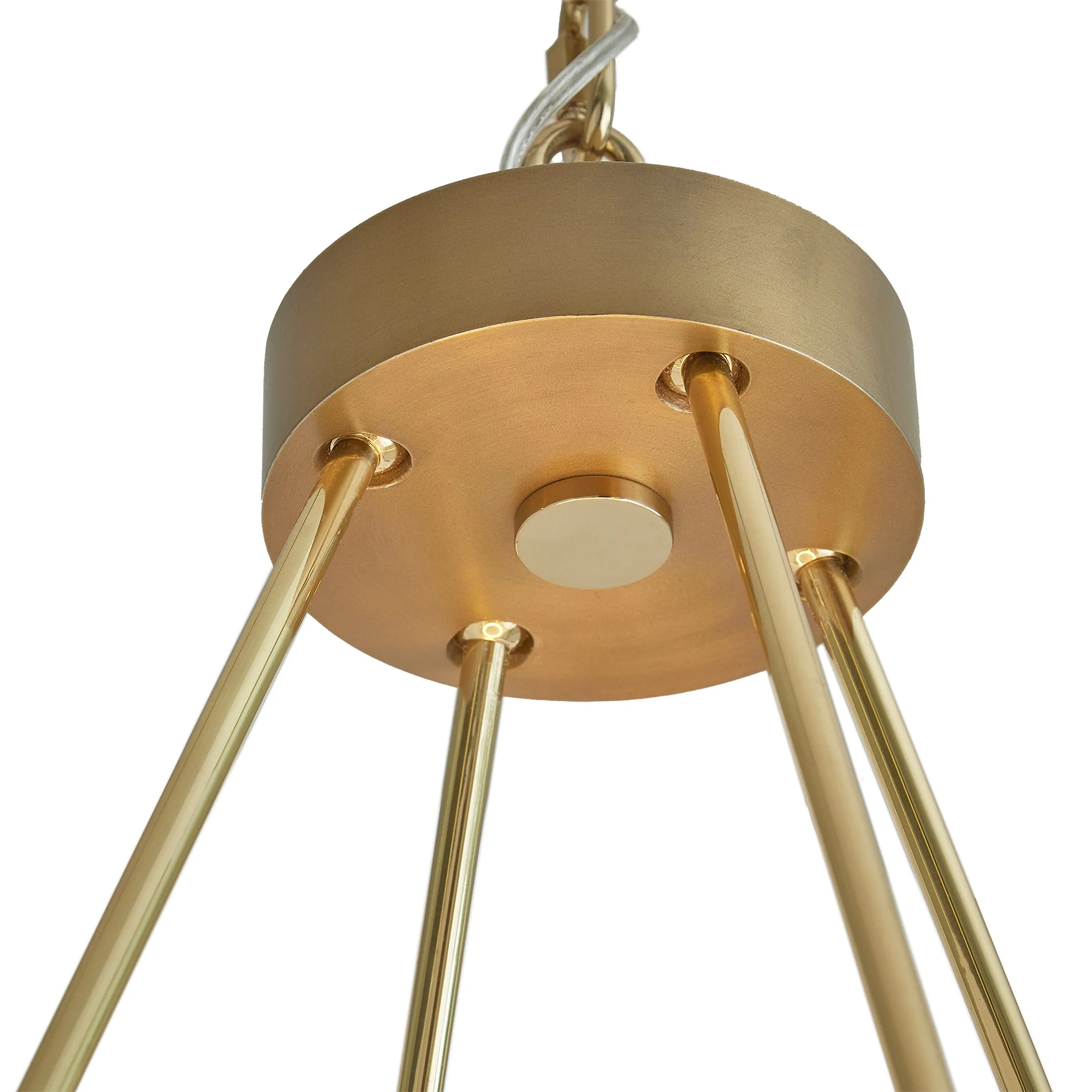 Global Views Laurel Chandelier-Brass - Image 9