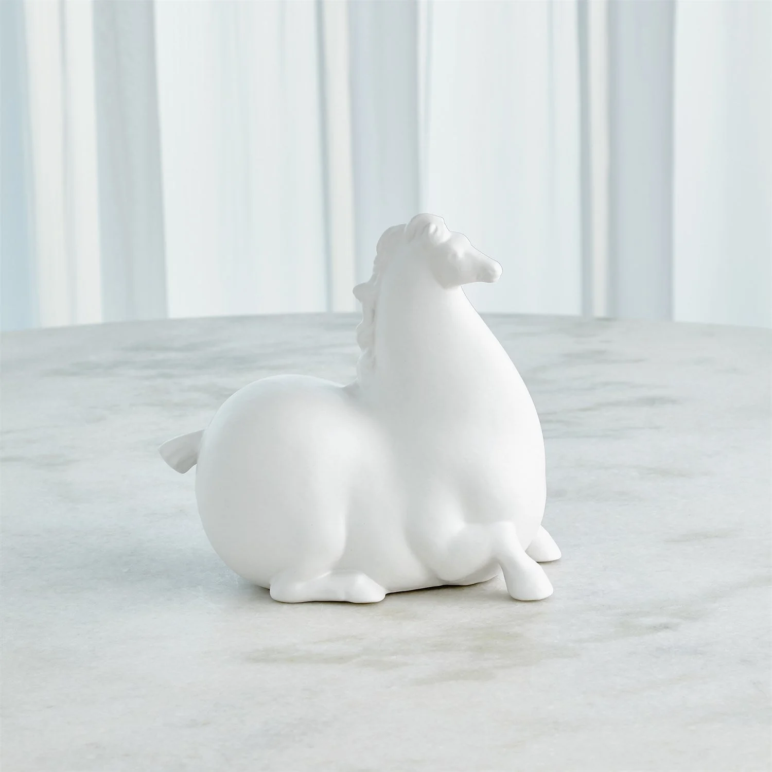 Global Views Libertino Horse - Matte White - Image 2