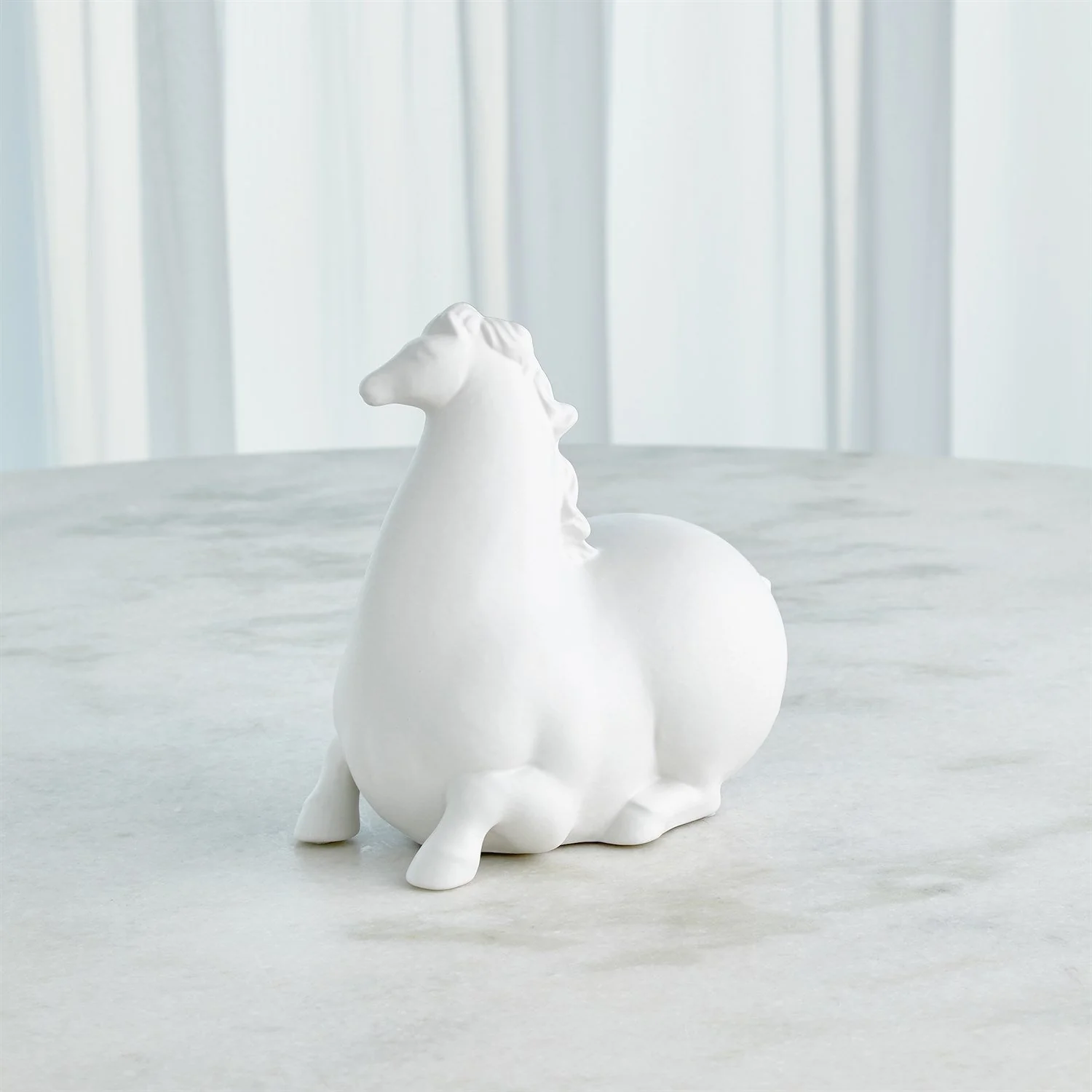 Global Views Libertino Horse - Matte White - Image 3