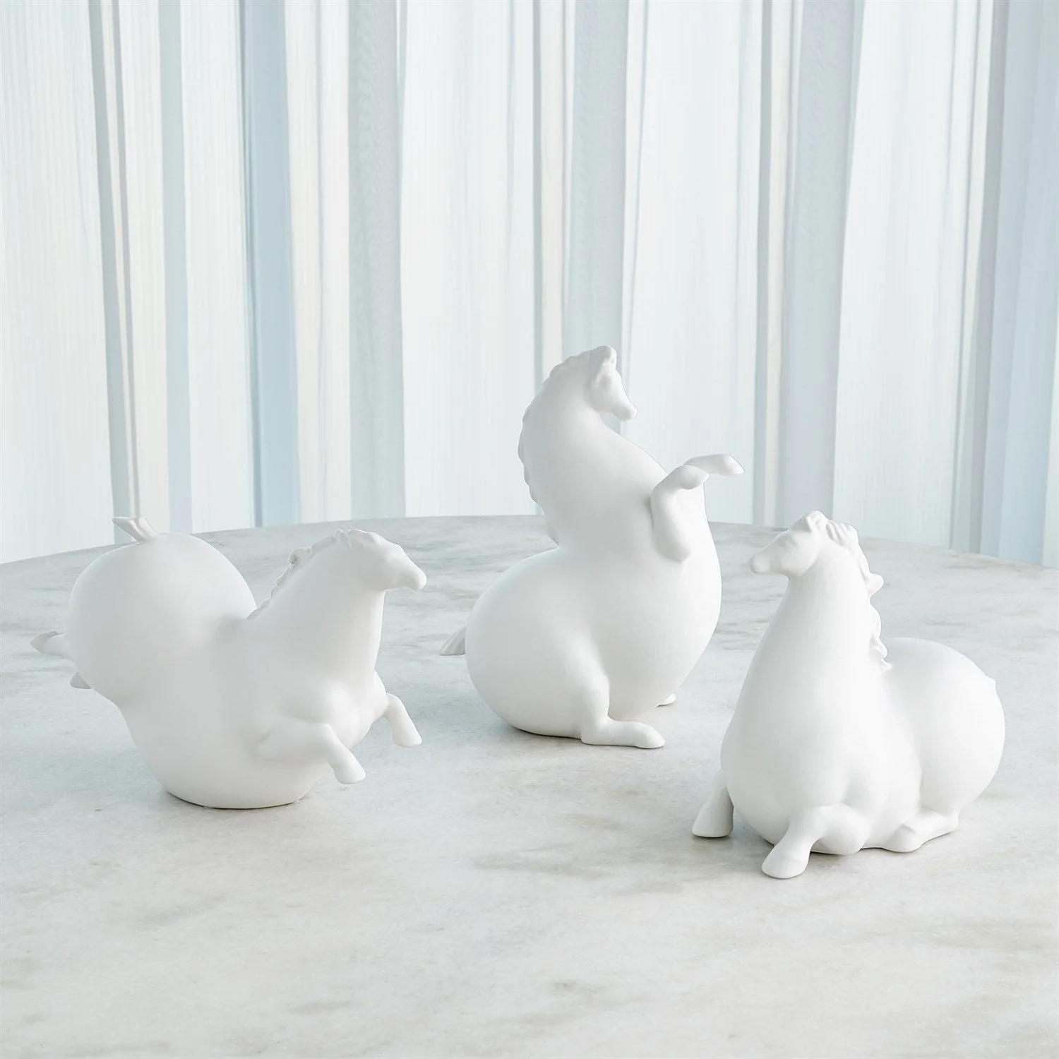 Global Views Libertino Horse - Matte White - Image 5