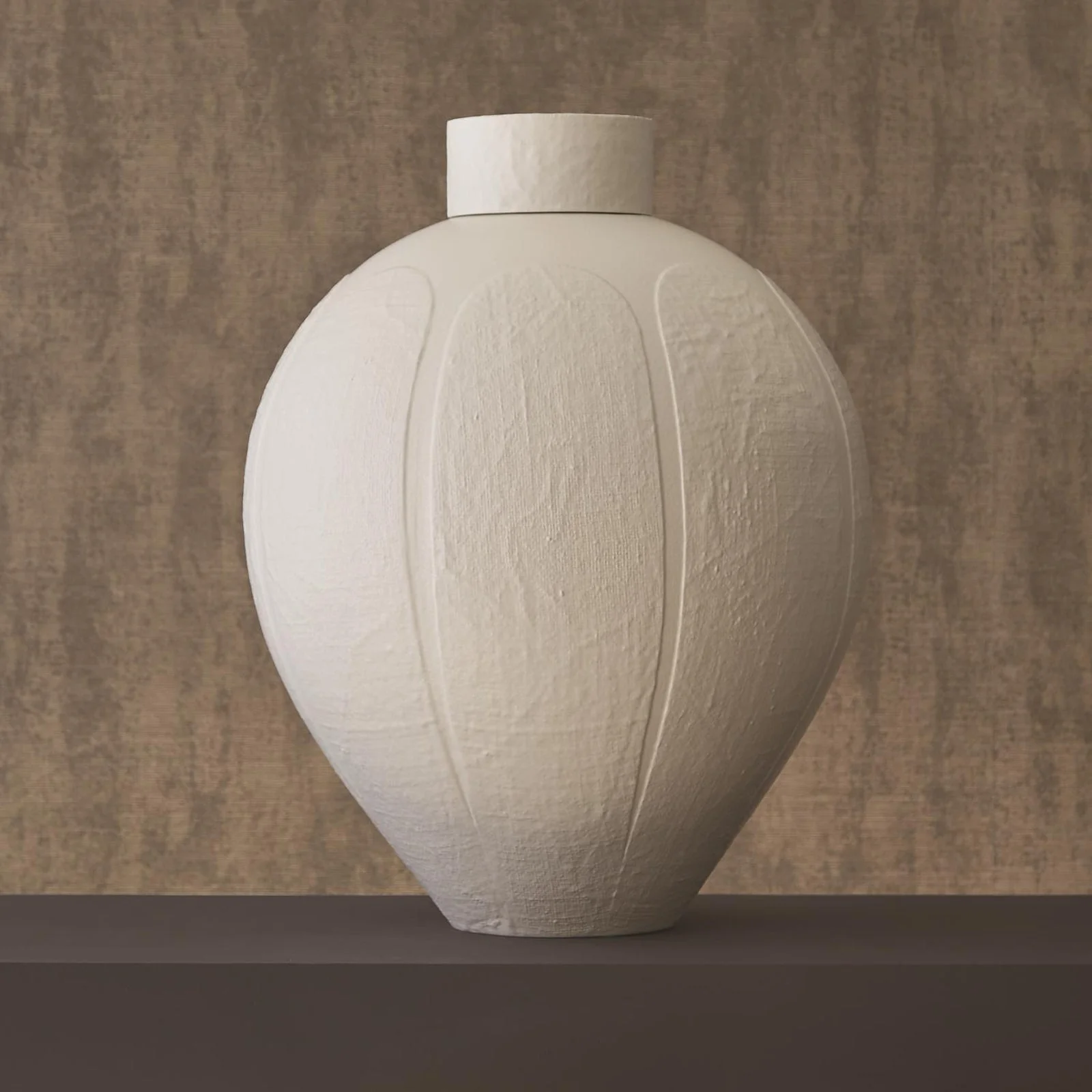 Global Views Linen Jar-Soft White - Image 3