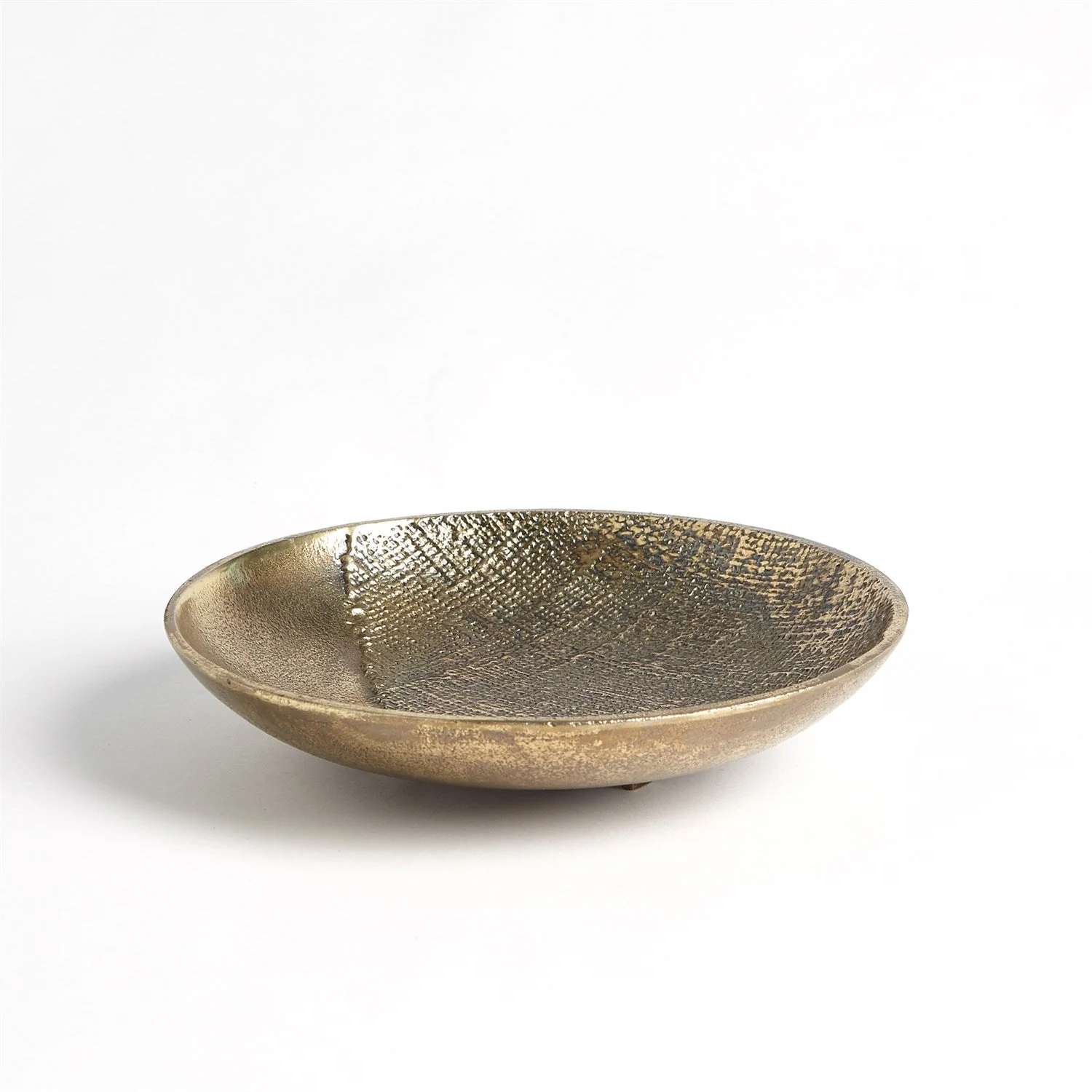 Global Views Linen Round Tray - Brass - Image 11