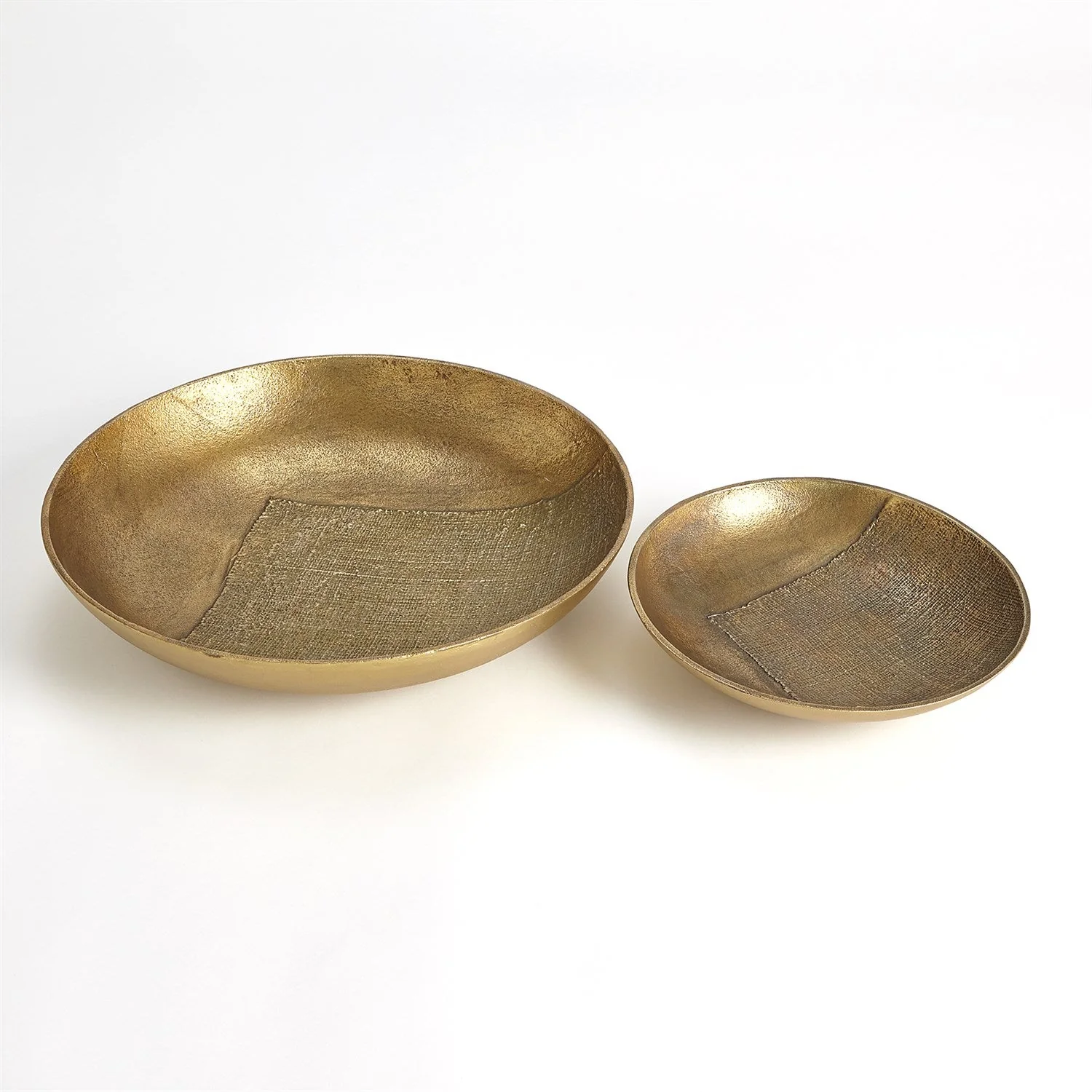 Global Views Linen Round Tray - Brass - Image 2