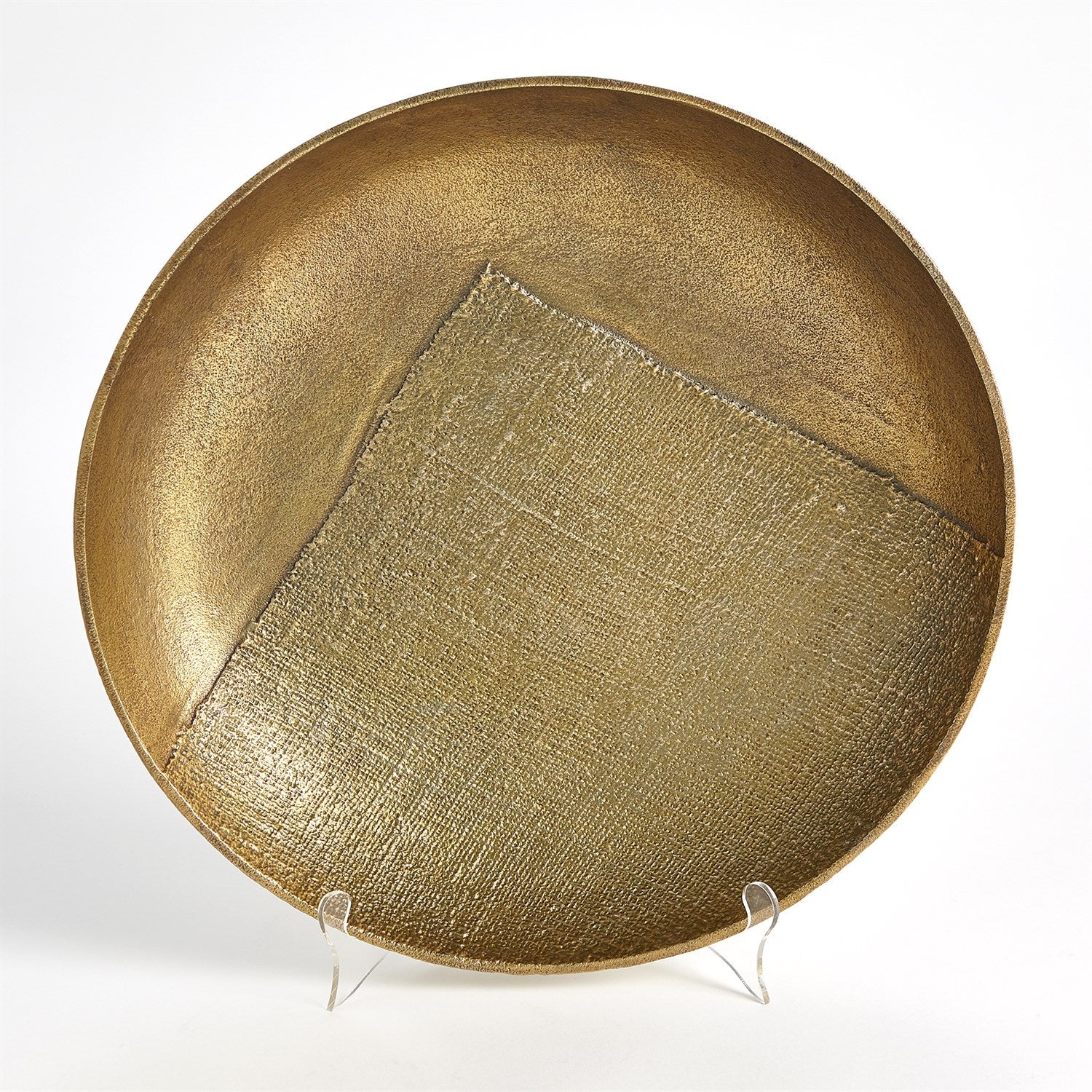 Global Views Linen Round Tray - Brass - Image 5