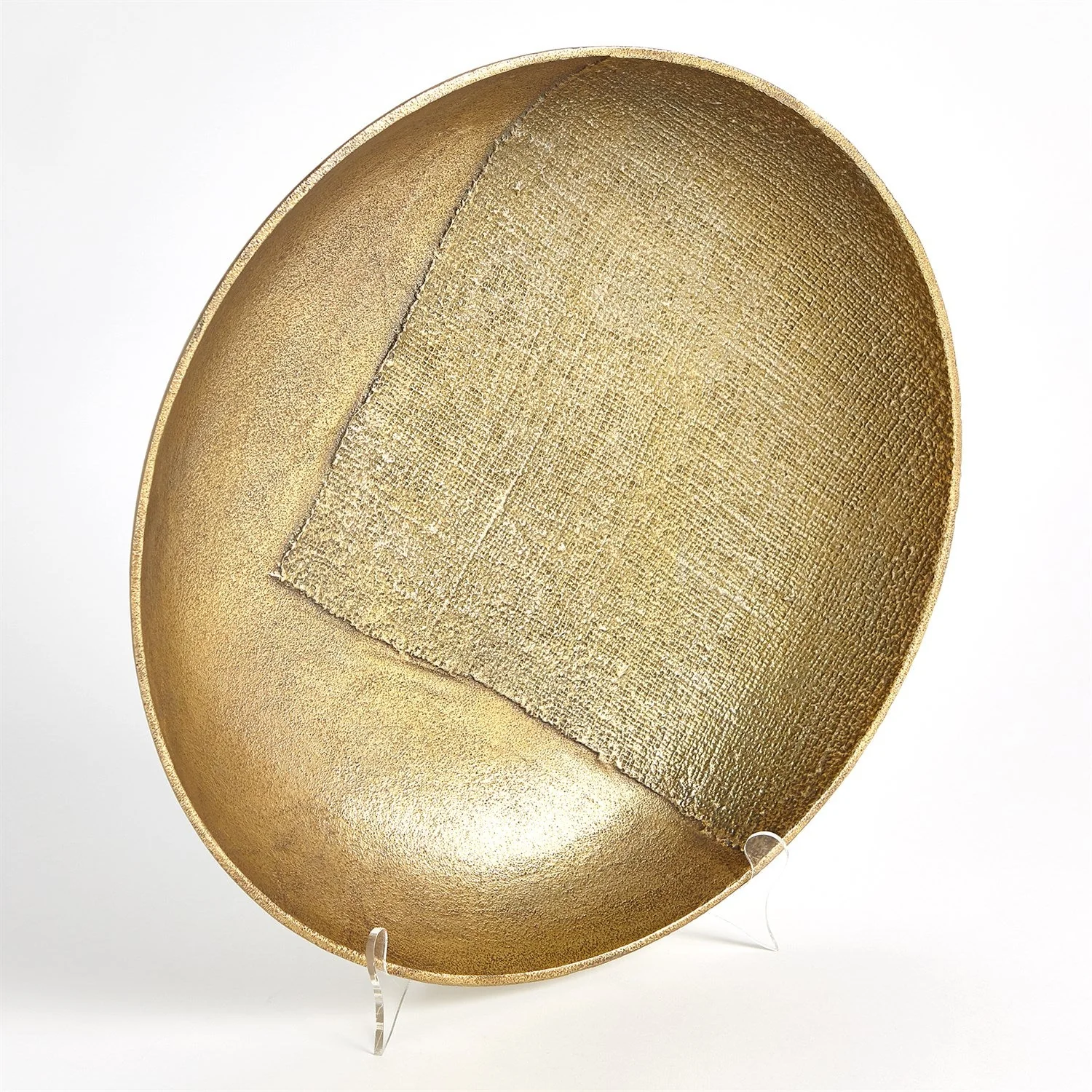 Global Views Linen Round Tray - Brass - Image 6