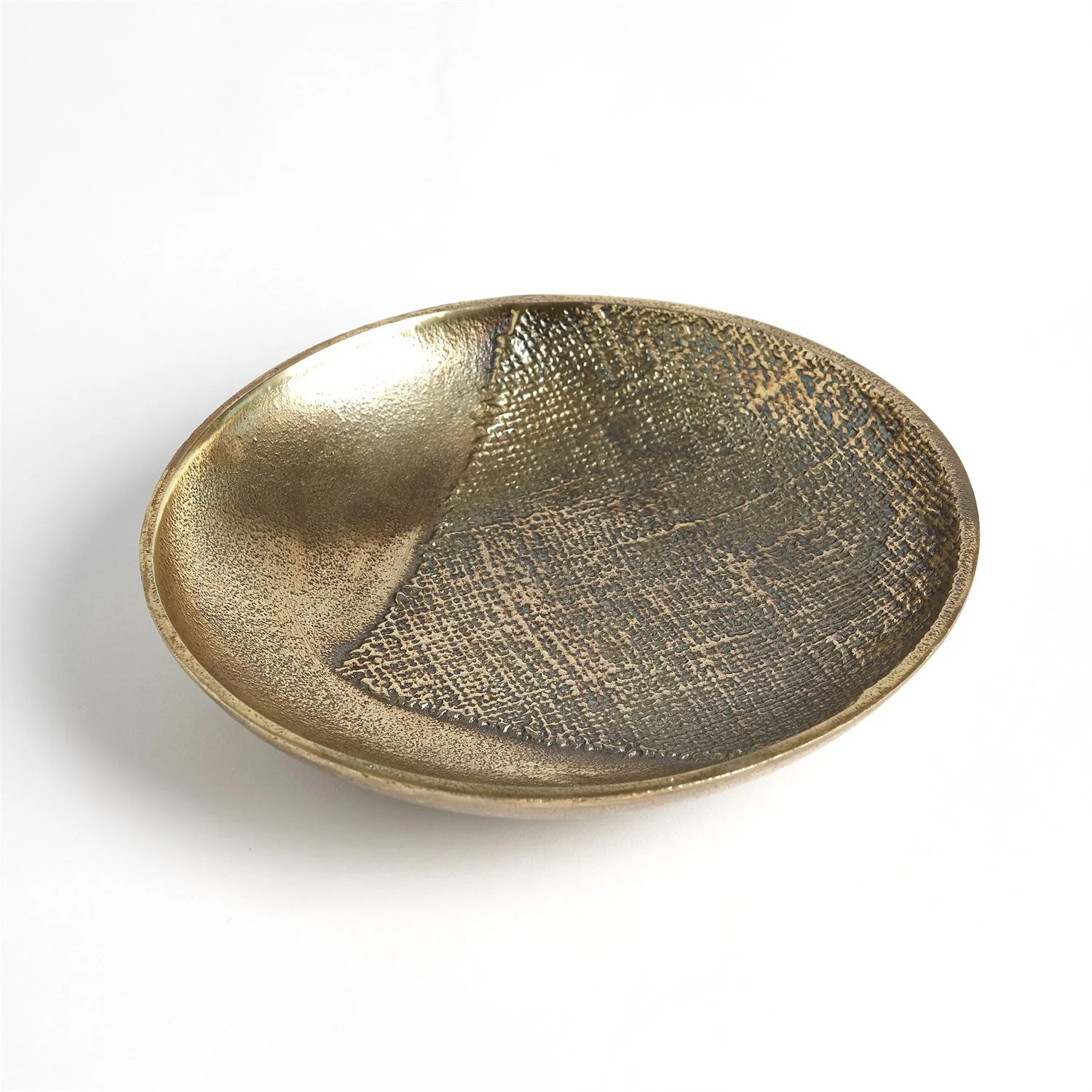 Global Views Linen Round Tray - Brass - Image 8
