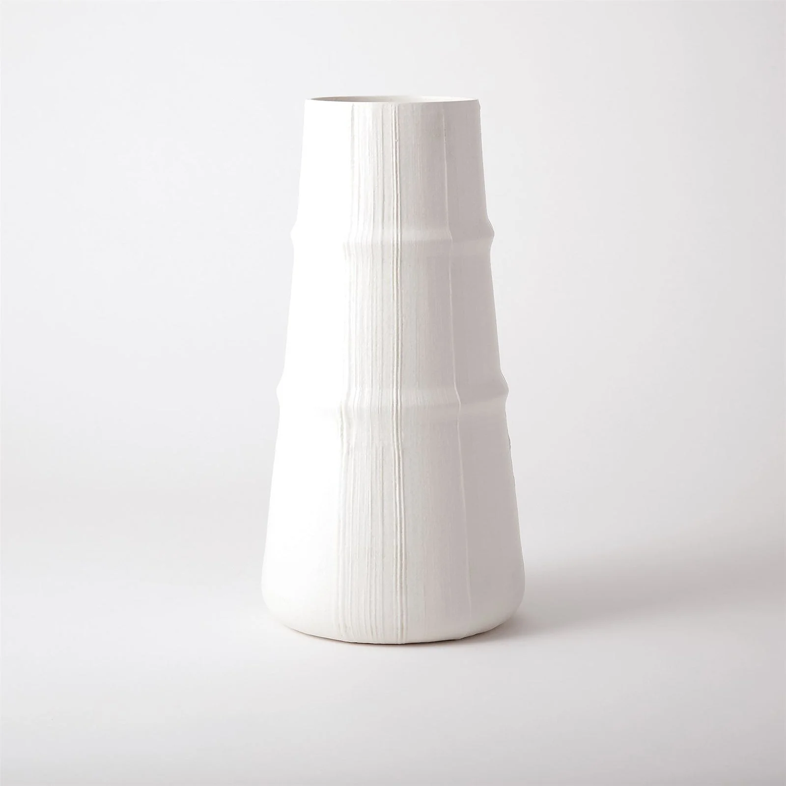 Global Views Linen Vase-Soft White - Image 2