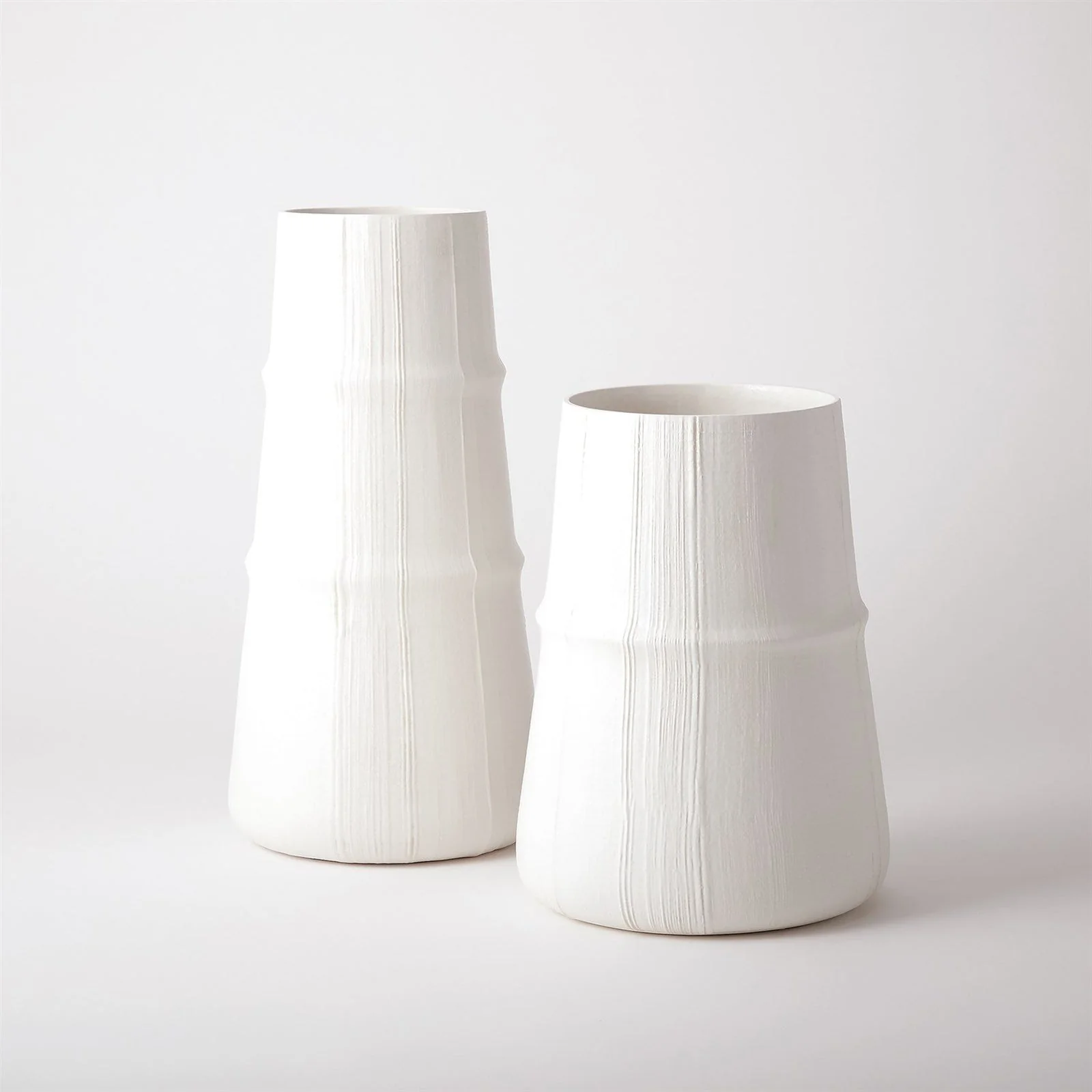 Global Views Linen Vase-Soft White - Image 3