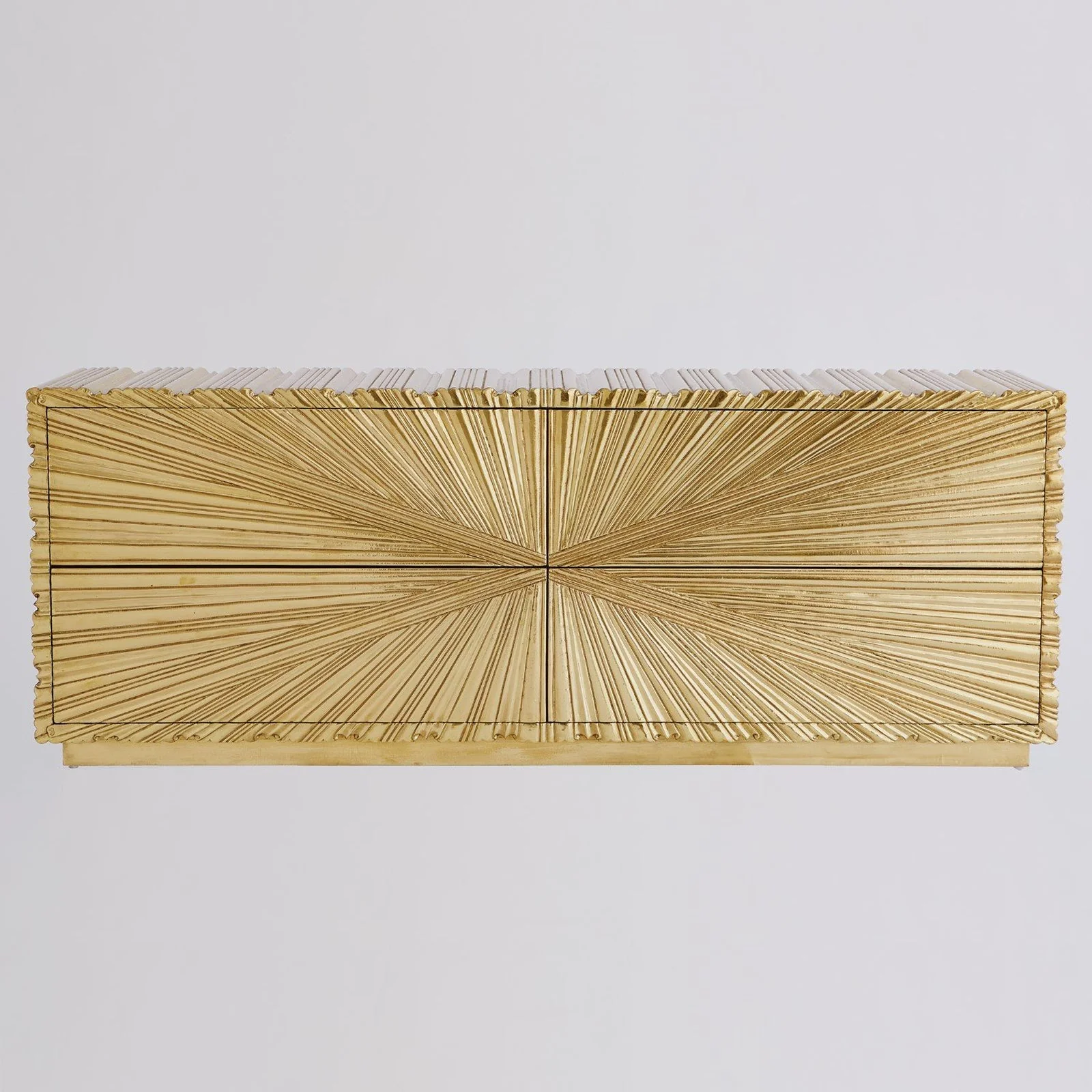 Global Views Linenfold Cabinet - Image 2