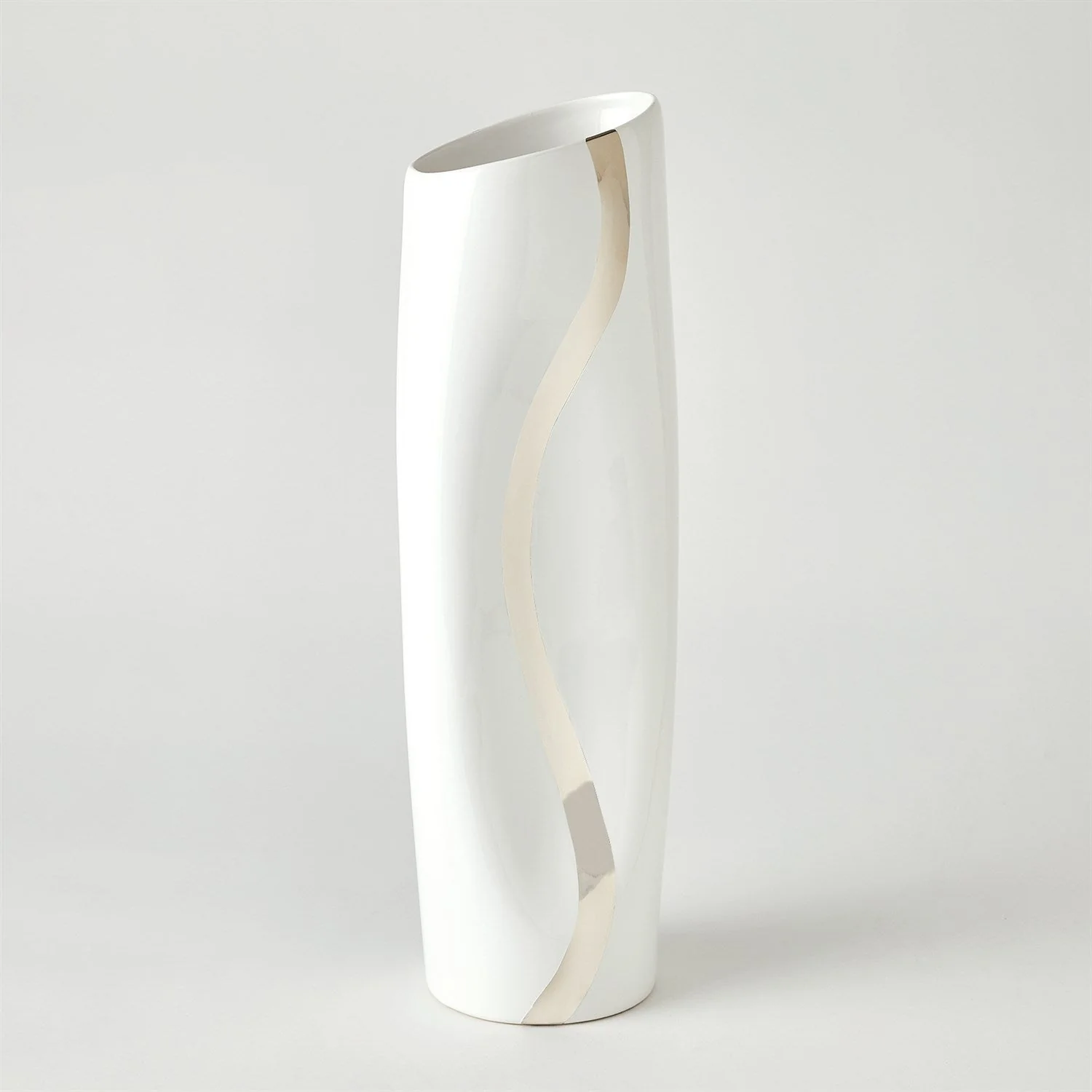 Global Views Loose Stripe Vase - Platinum - Image 5