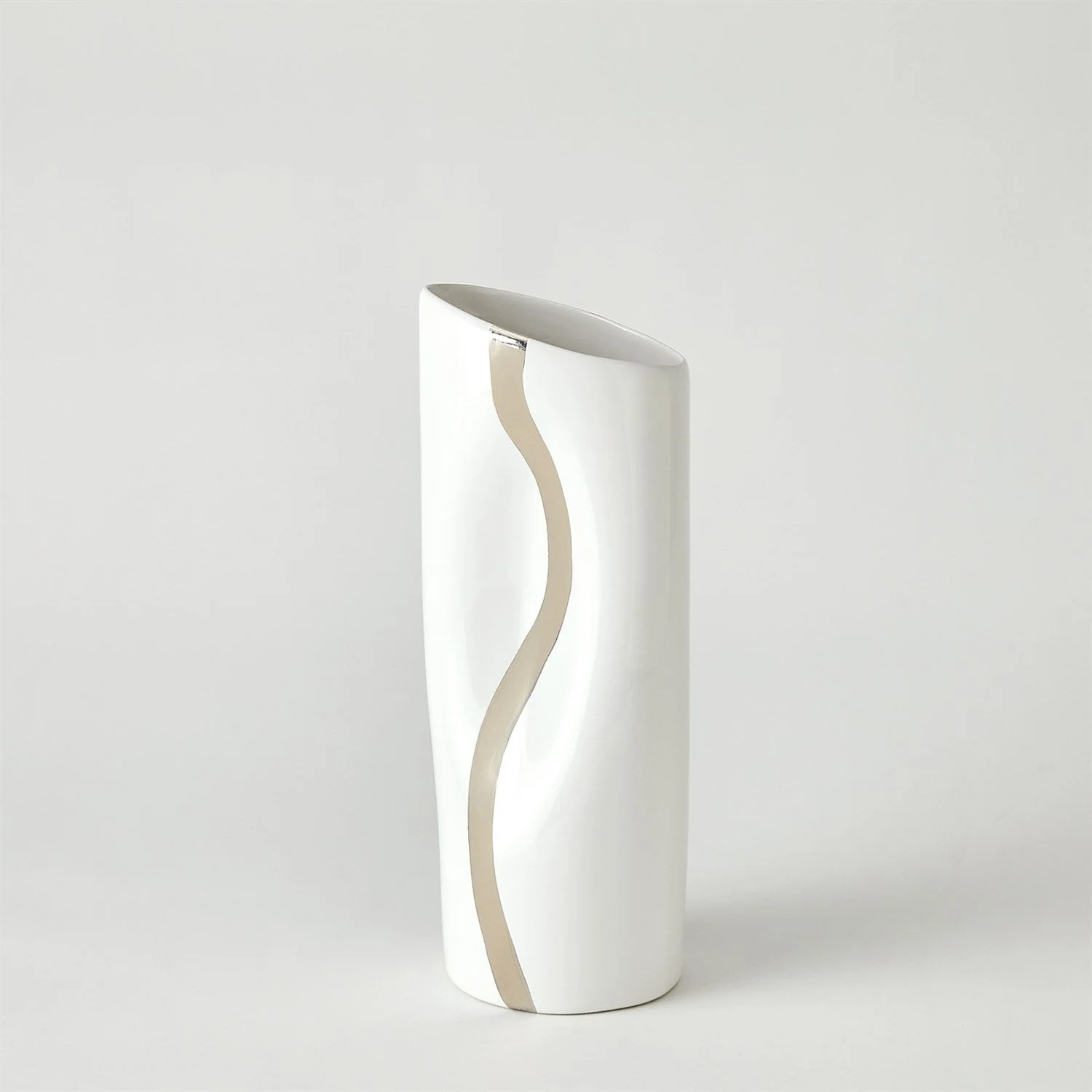 Global Views Loose Stripe Vase - Platinum - Image 8