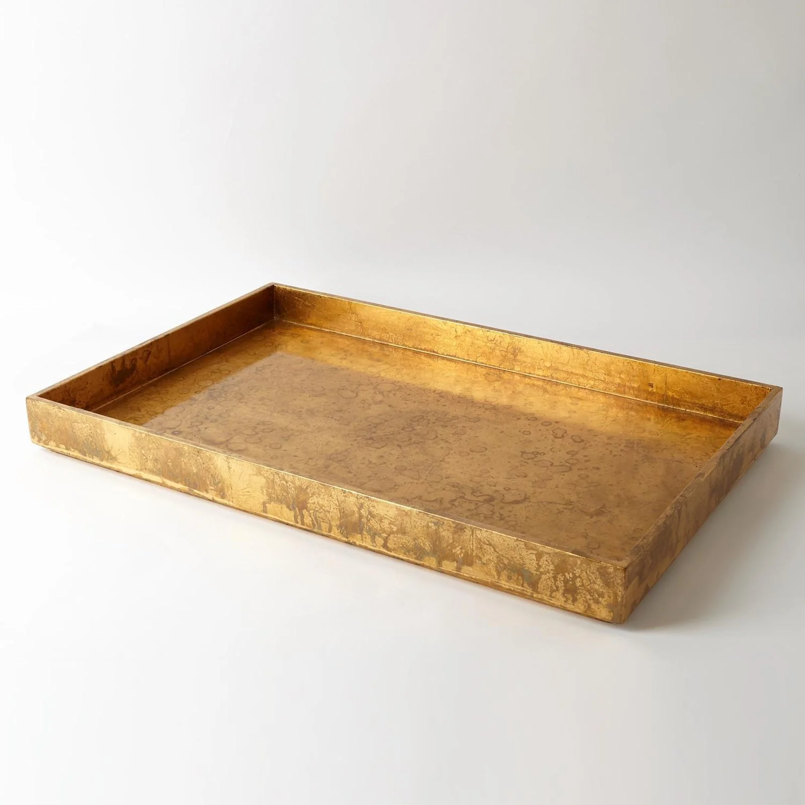 Global Views Luxe Gold Leaf Rectangle Tray - Image 3