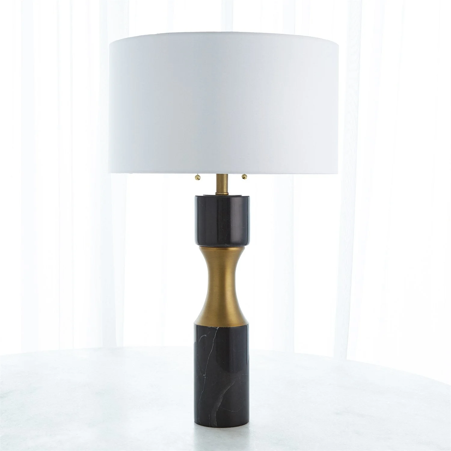 Global Views Marble Cinch Lamp - Black - Image 2