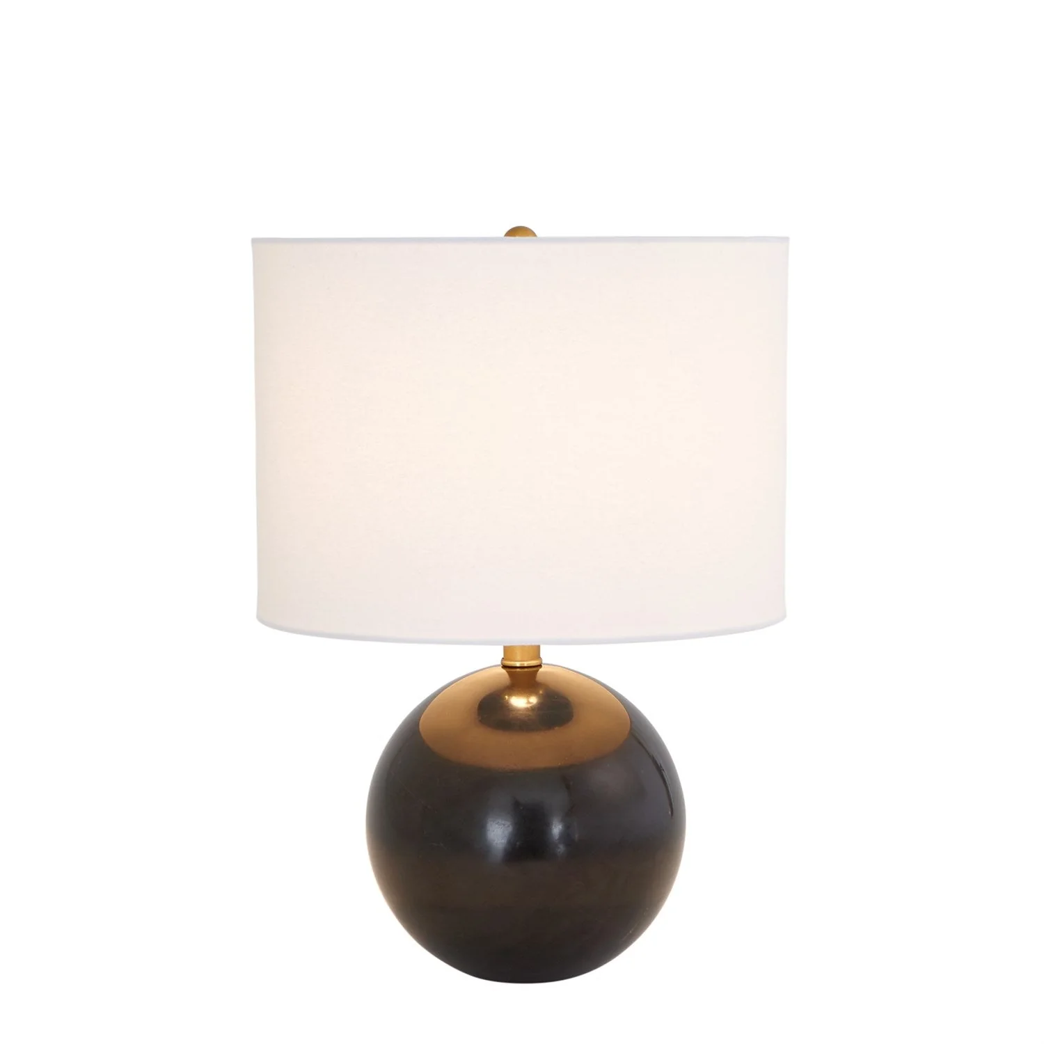 Global Views Marble Sphere Lamp - Black - Image 2
