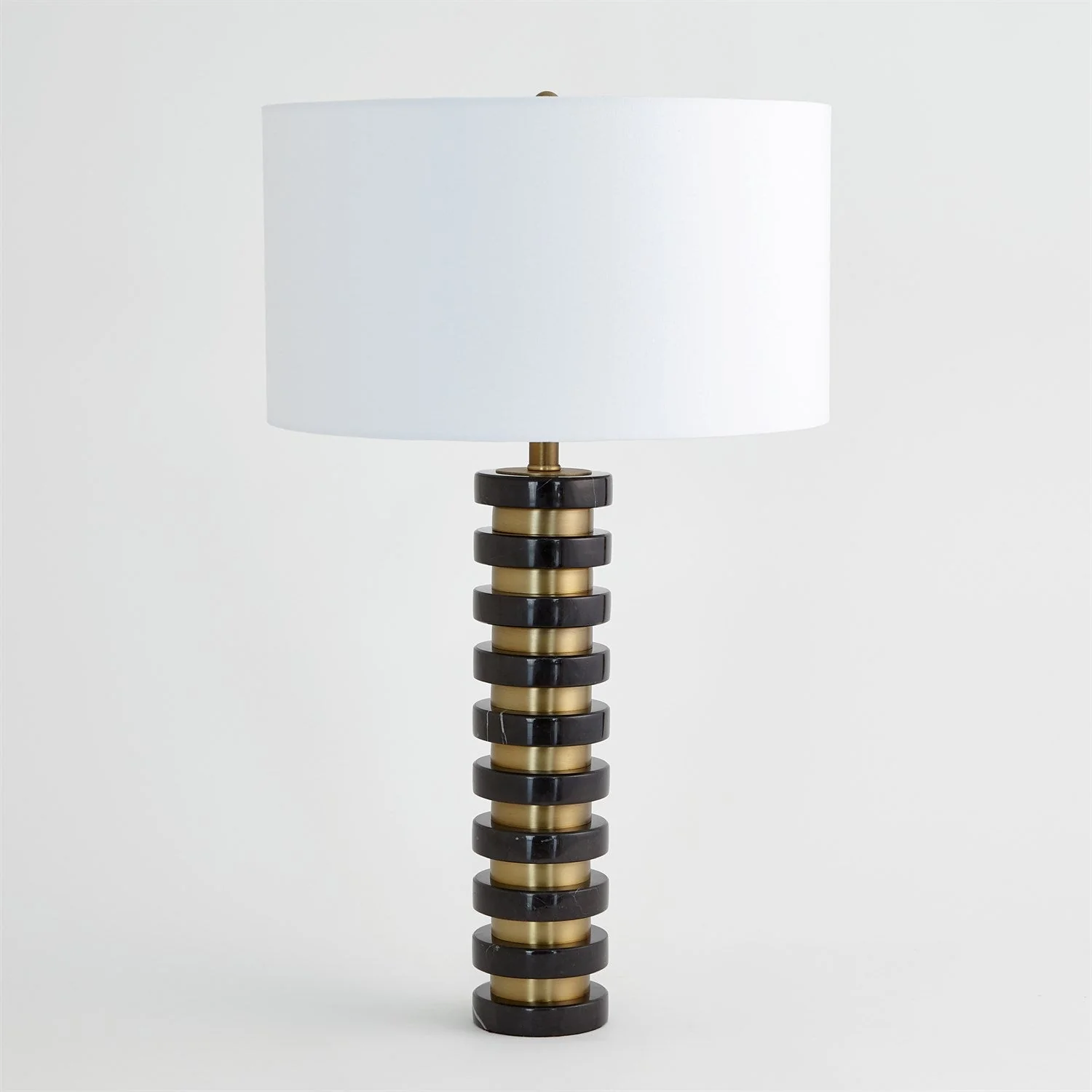 Global Views Marble Stack Lamp - Black - Image 4
