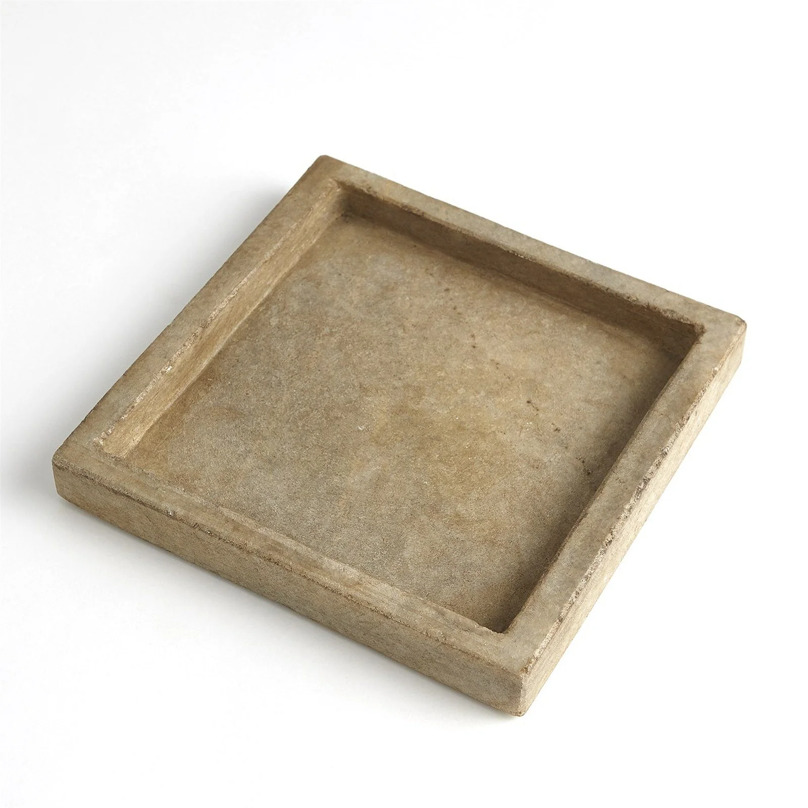 Global Views Marble Tray Antiqued White - Image 2