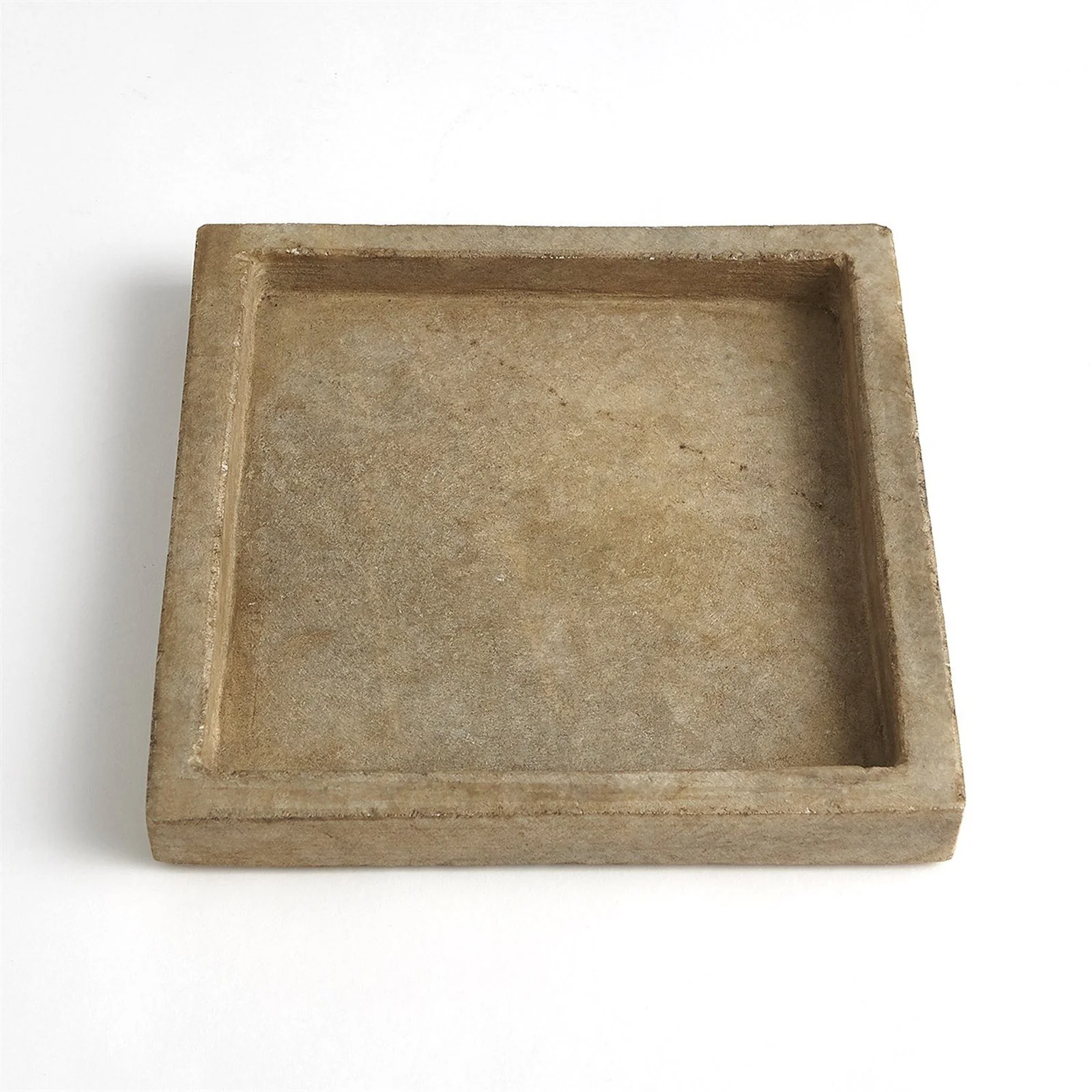 Global Views Marble Tray Antiqued White - Image 3