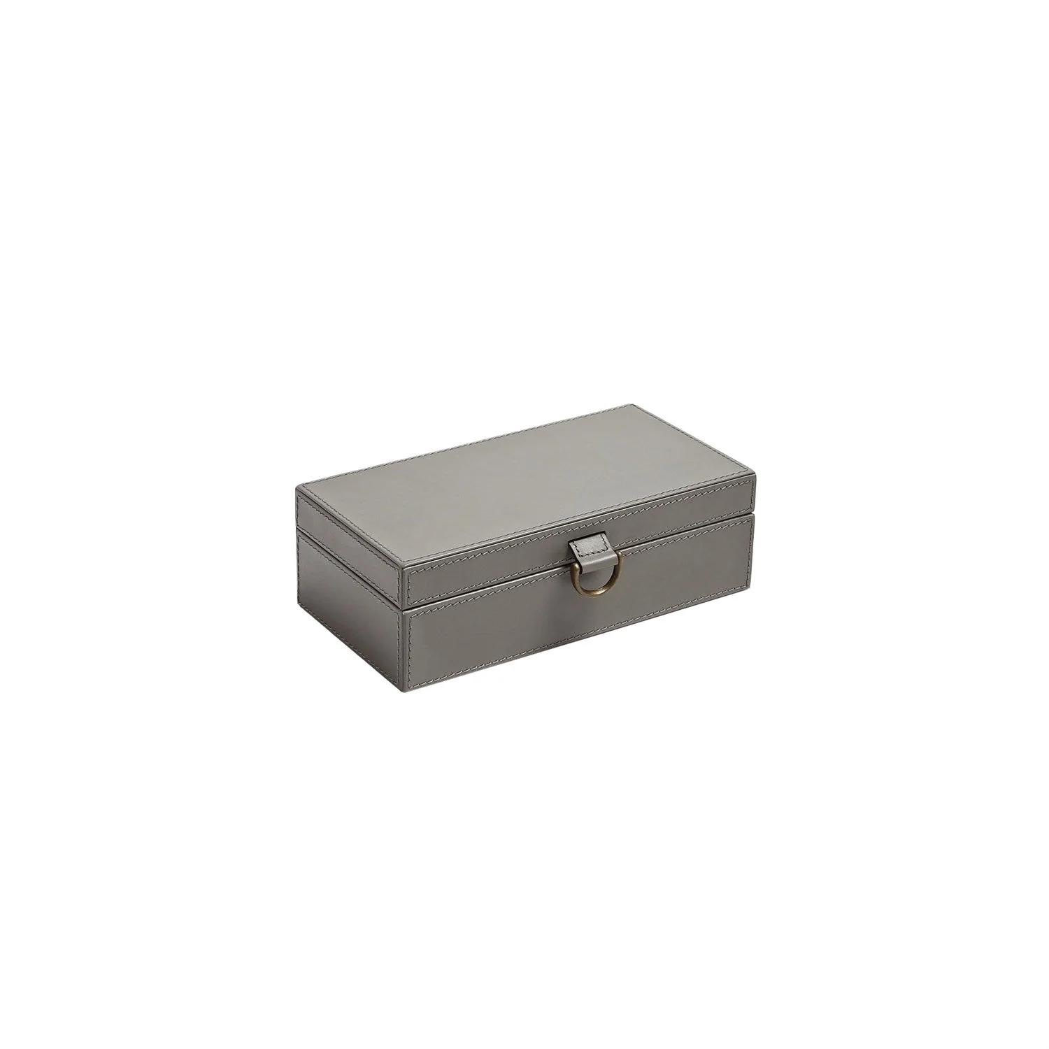 Global Views Marbled Leather D Ring Box - Dark Grey - Image 7