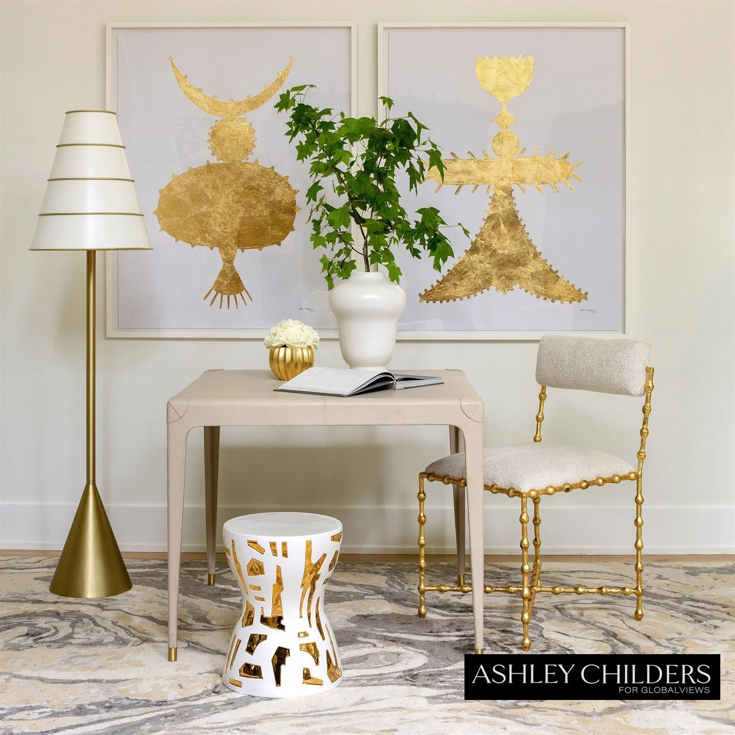 Global Views Marbleized Rug by Ashley Childers Clearance - Image 5