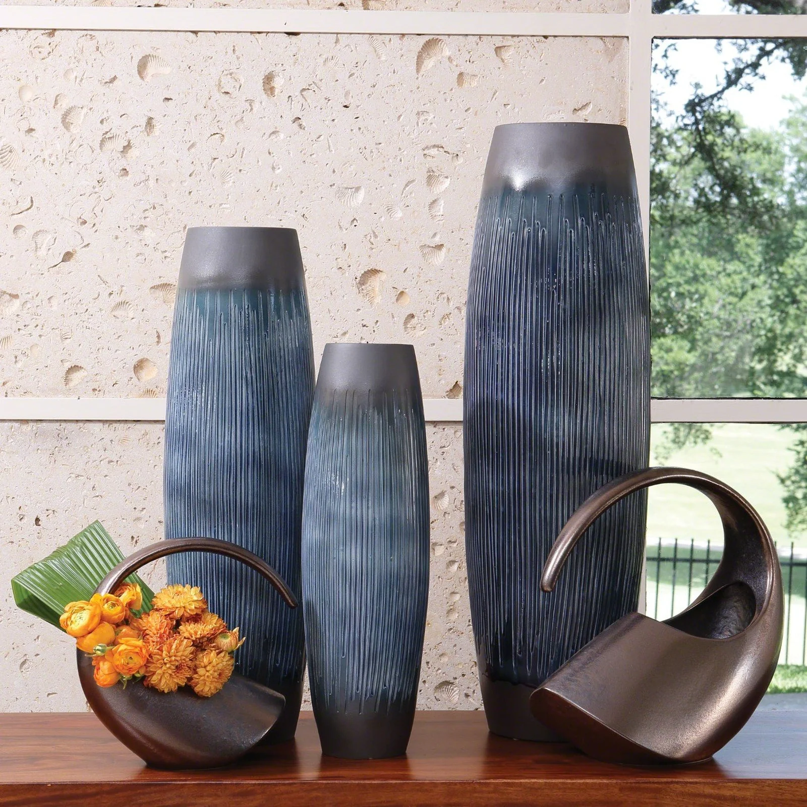Global Views Matchstick Vase-Ink - Image 5