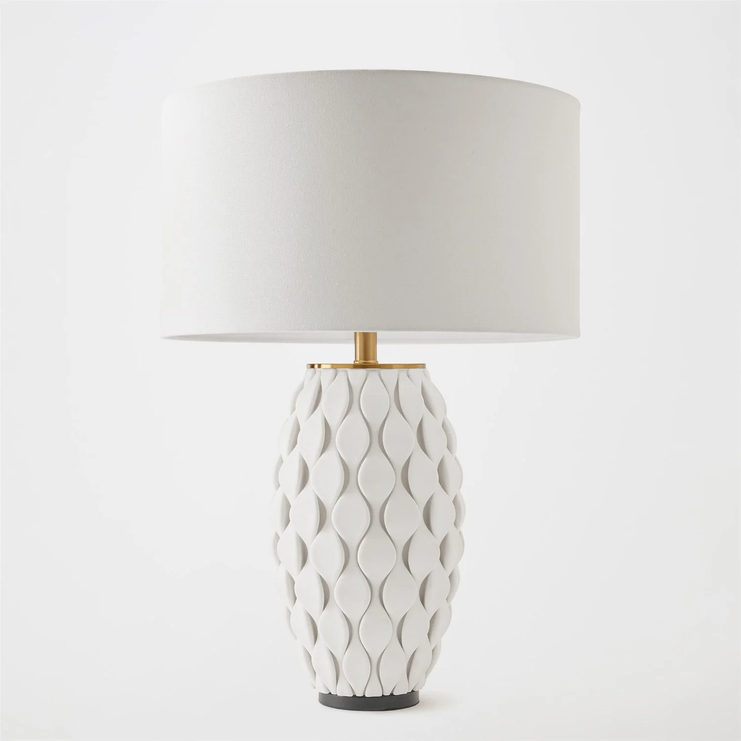 Global Views Matte White Pillowed Lamp - Image 4