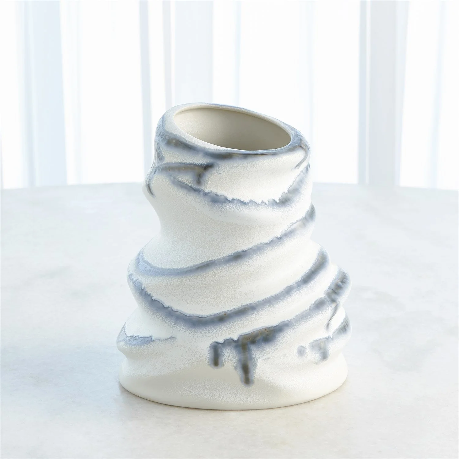 Global Views Melting Vase - Indigo Drip - Image 3