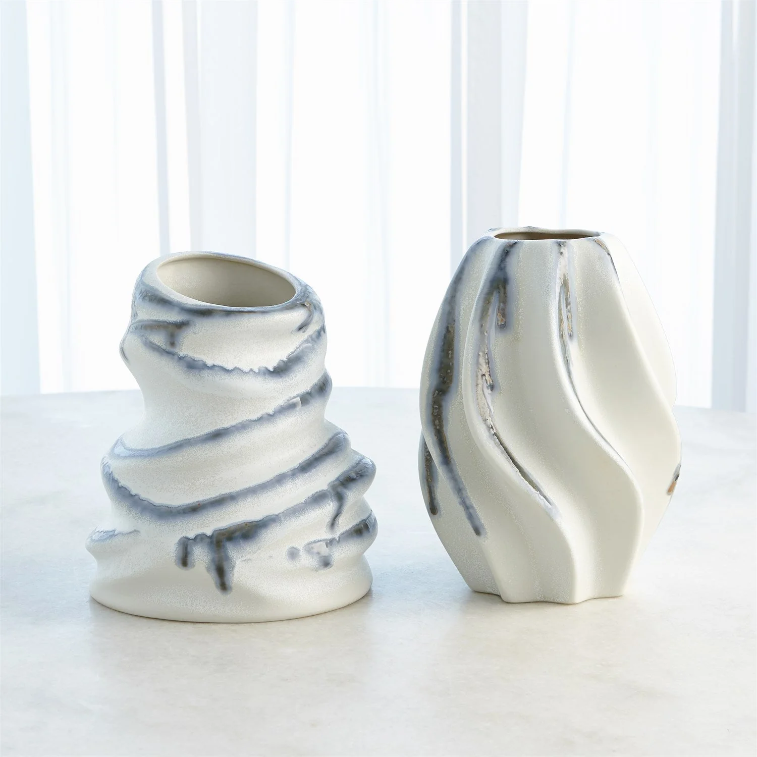 Global Views Melting Vase - Indigo Drip - Image 4