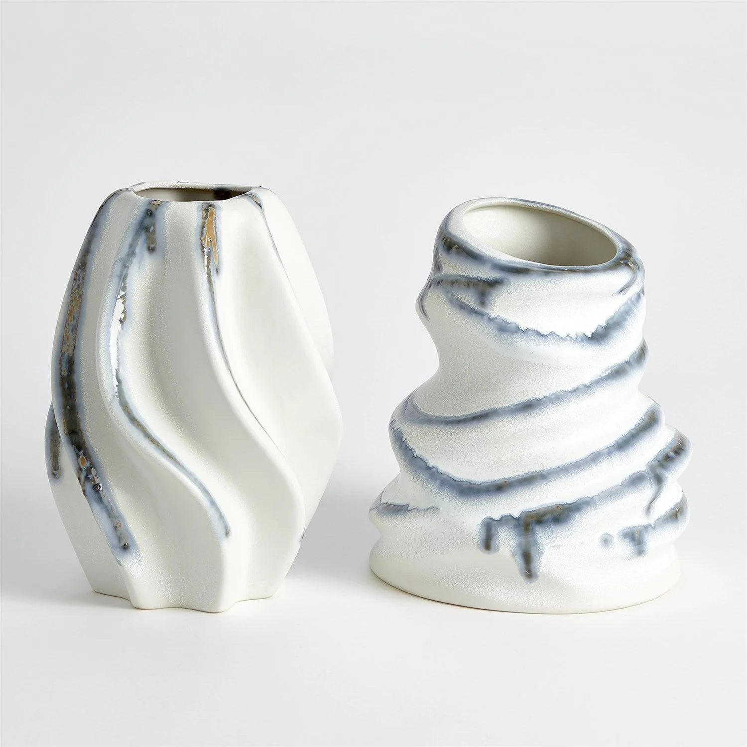 Global Views Melting Vase - Indigo Drip - Image 5