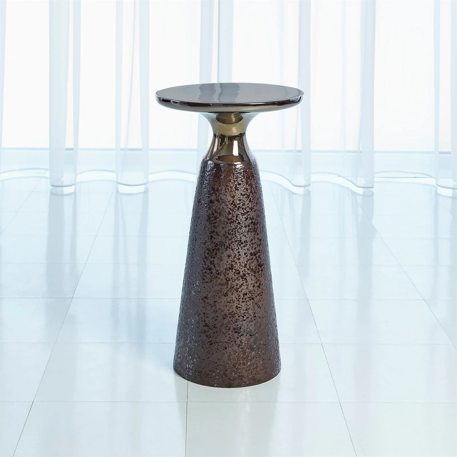 Global Views Meteor Taper Table Bronze - Image 2