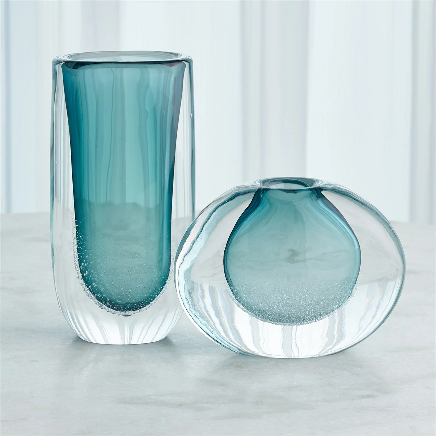 Global Views Micro Bubble Vase - Azure - Image 2