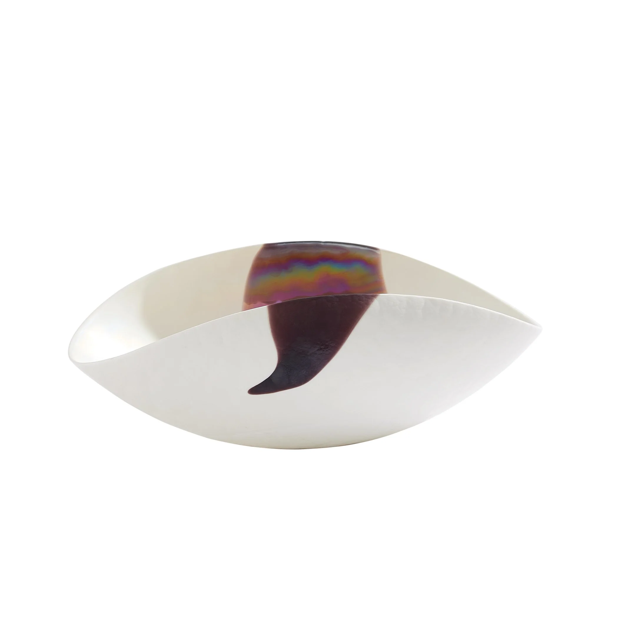 Global Views Mirabelle Bowl Ivory/Plum - Image 10