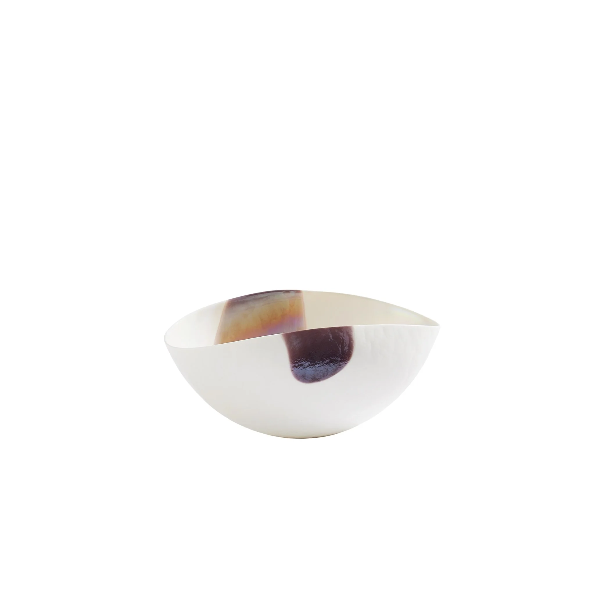 Global Views Mirabelle Bowl Ivory/Plum - Image 7