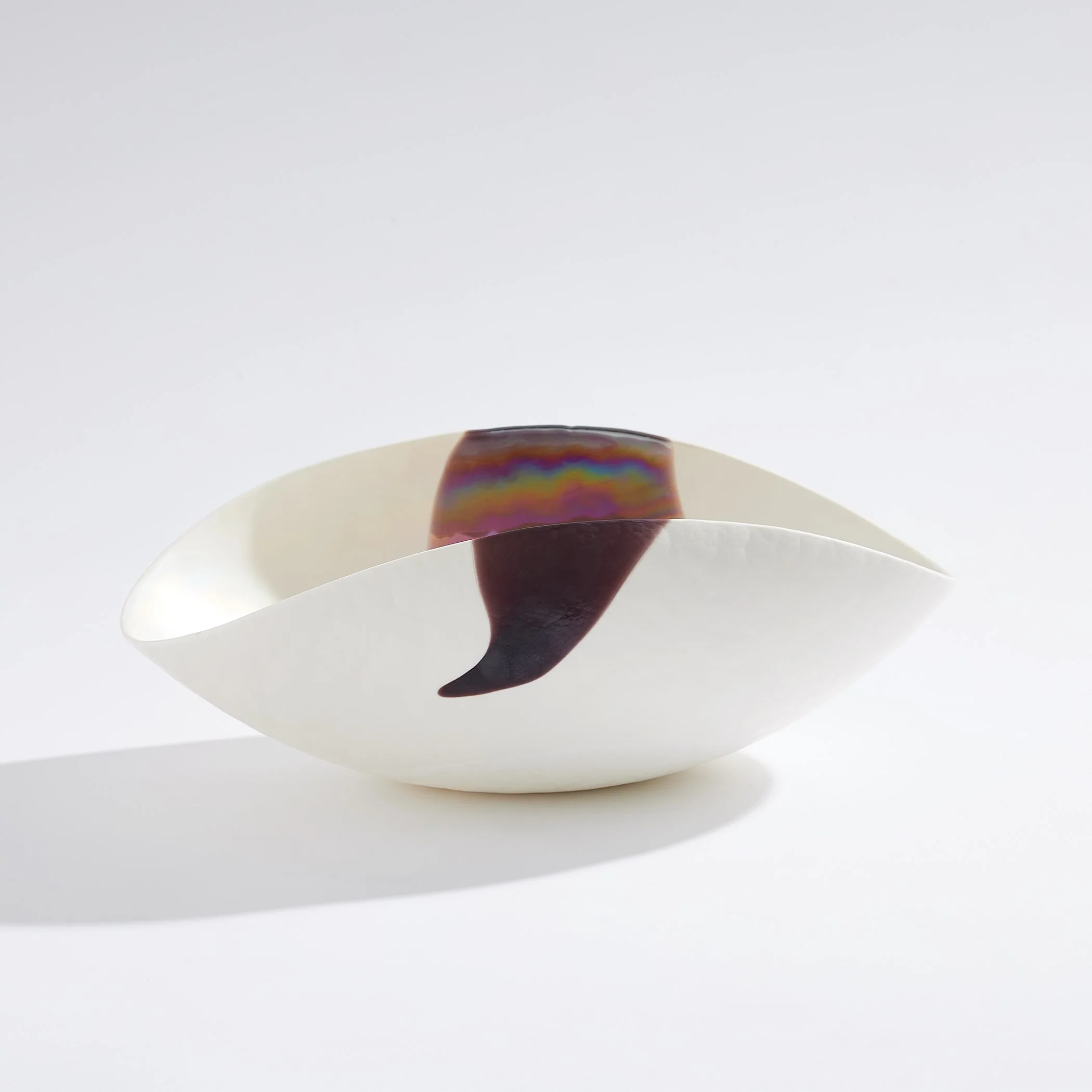 Global Views Mirabelle Bowl Ivory/Plum - Image 8