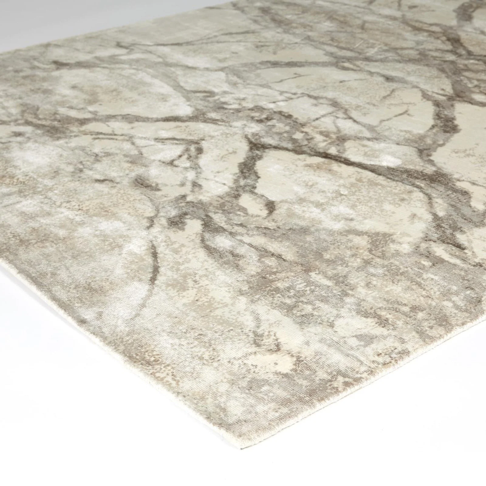 Global Views Mirror Match Marble Rug-Neutrals - Image 2