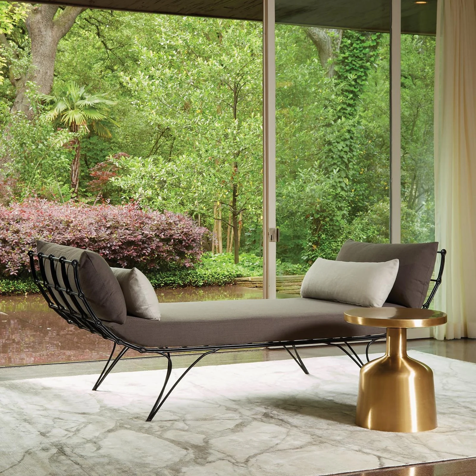 Global Views Mirror Match Marble Rug-Neutrals - Image 5