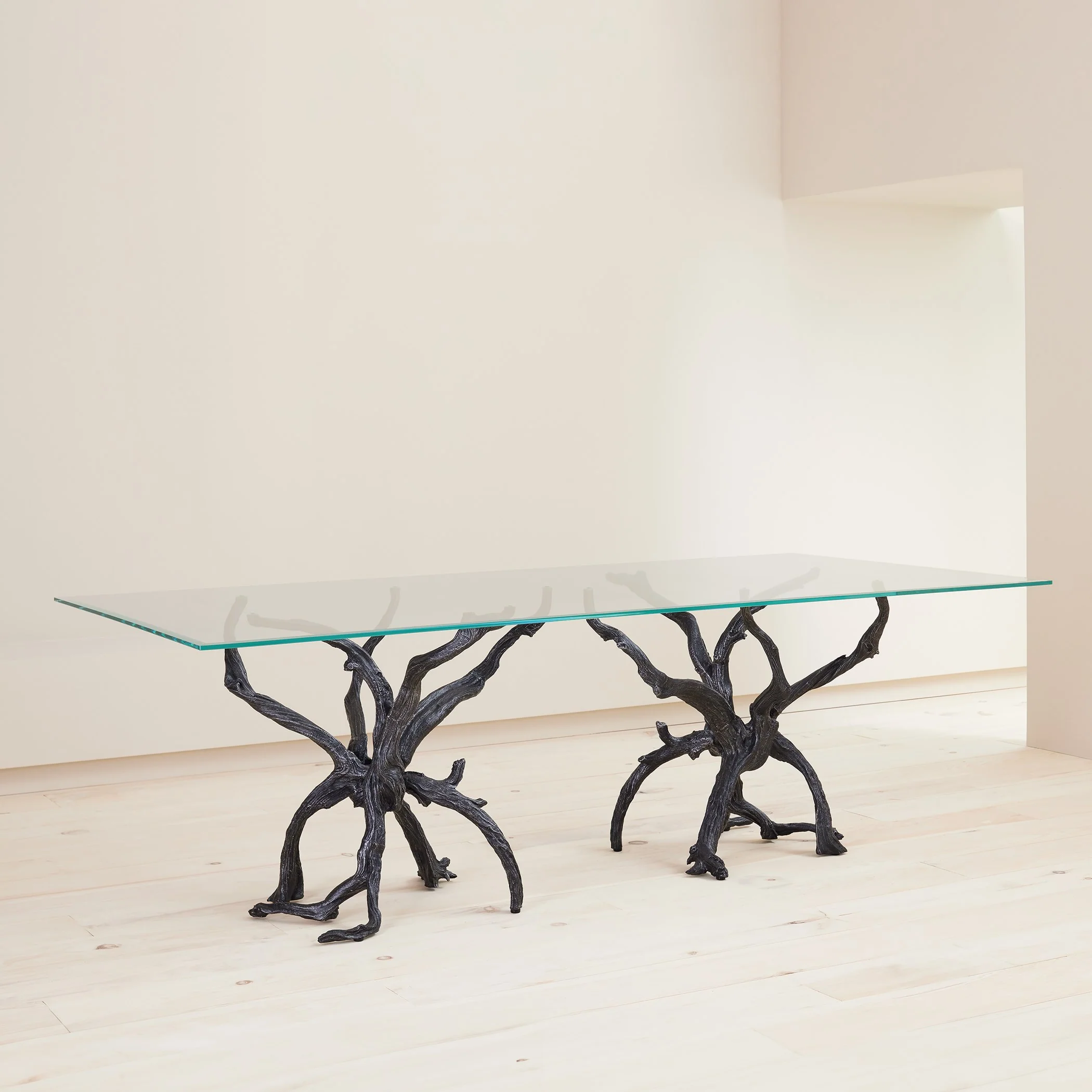 Global Views Monterey Rectangle Dining Table Natural Iron - Image 2