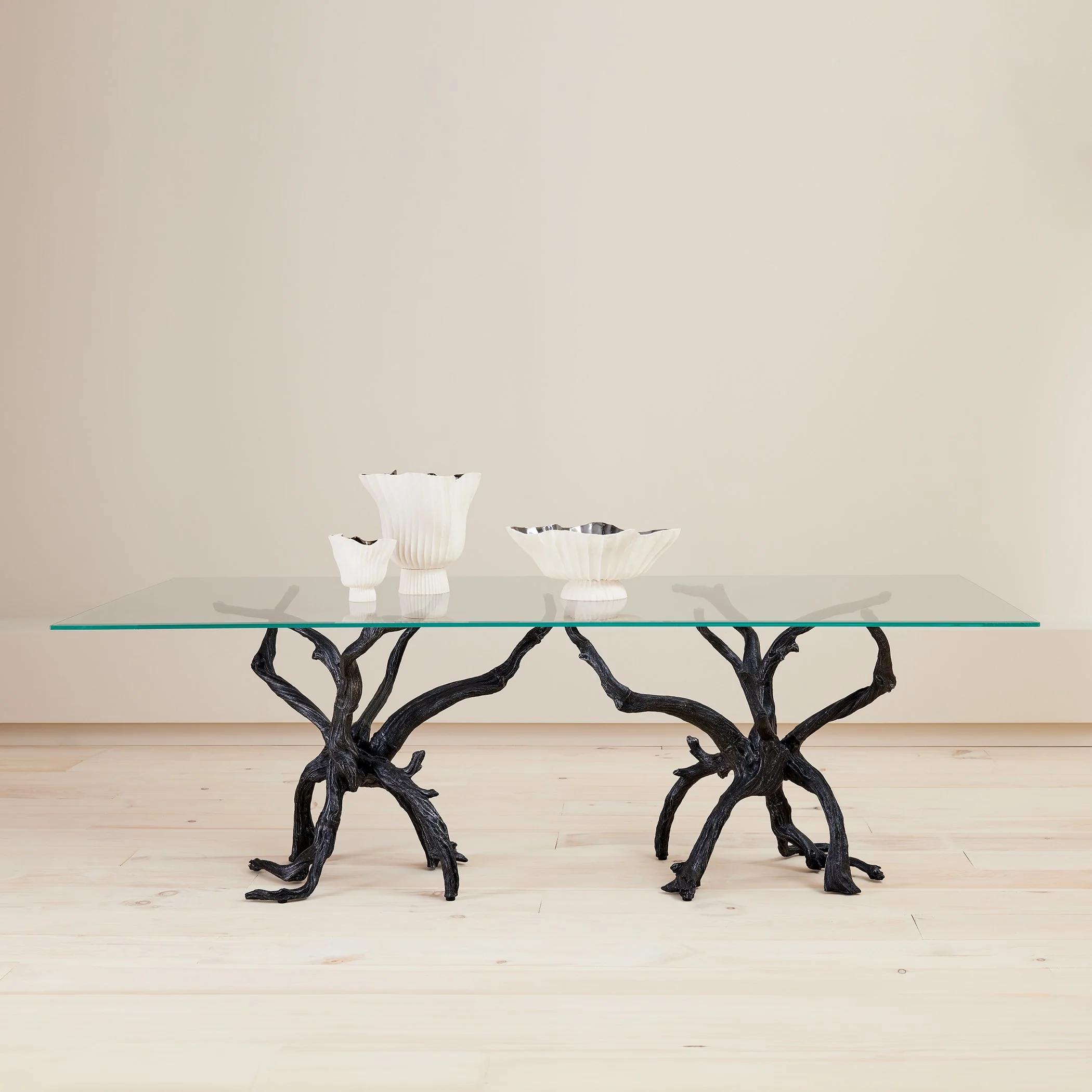 Global Views Monterey Rectangle Dining Table Natural Iron - Image 4