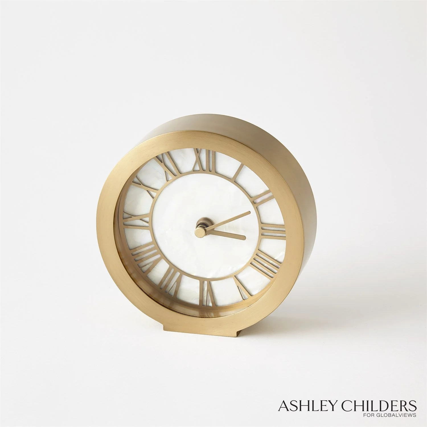 Global Views Mother of Pearl Clock by Ashley Childers - Image 6