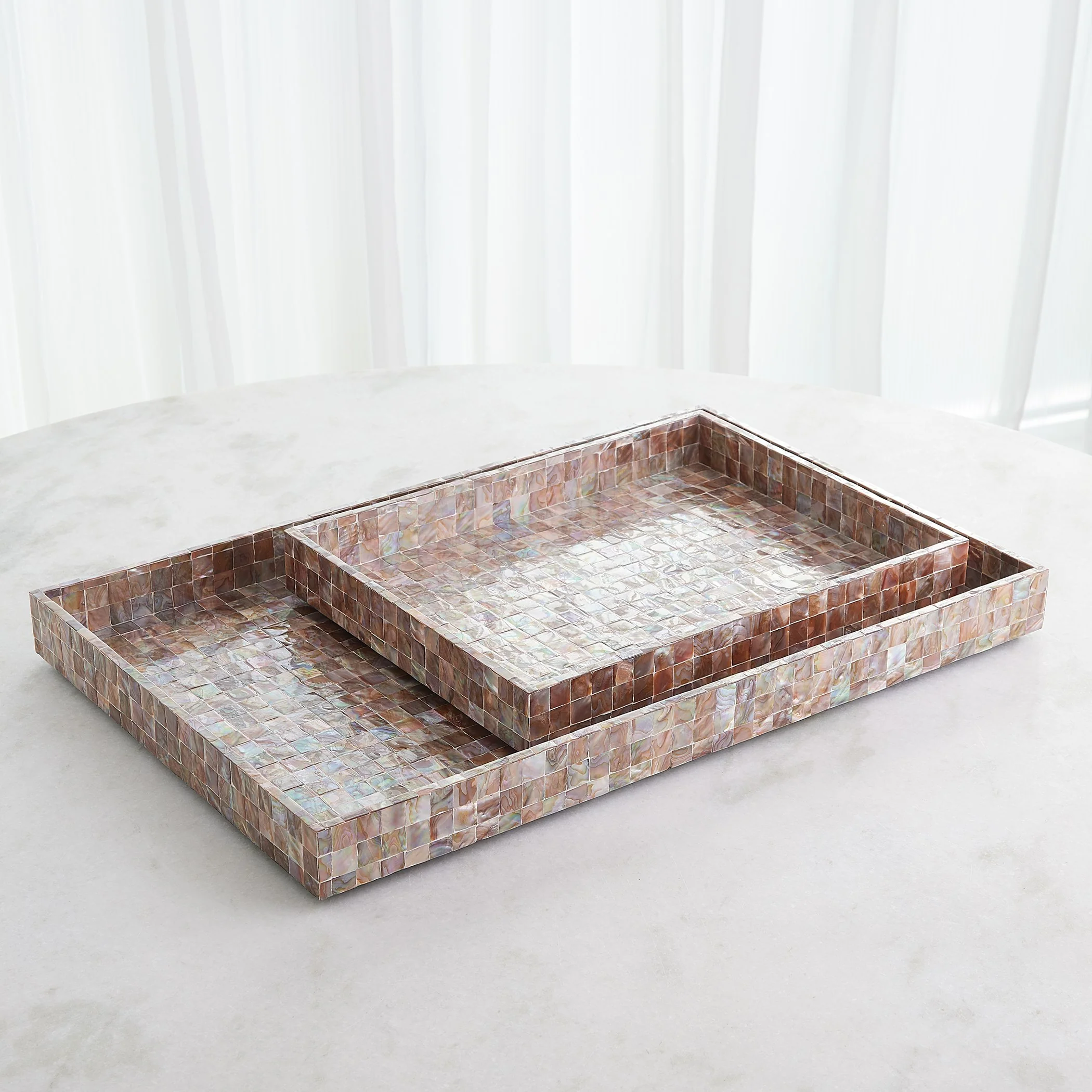 Global Views Mother Of Pearl Tray - Image 2