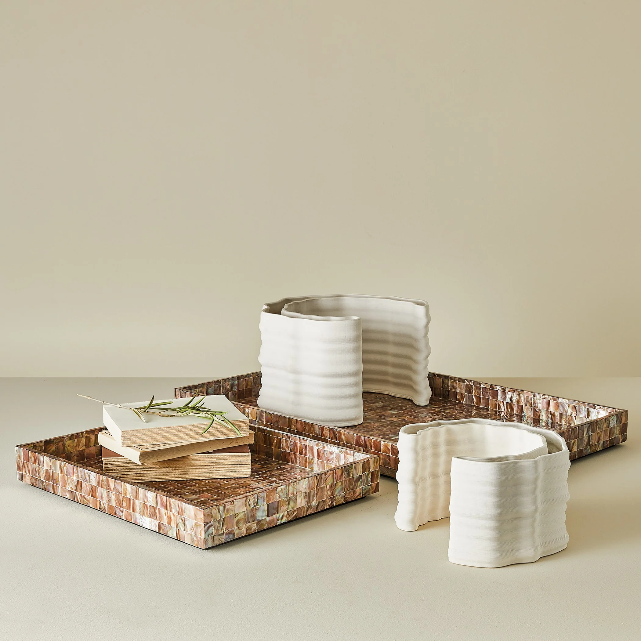Global Views Mother Of Pearl Tray - Image 6