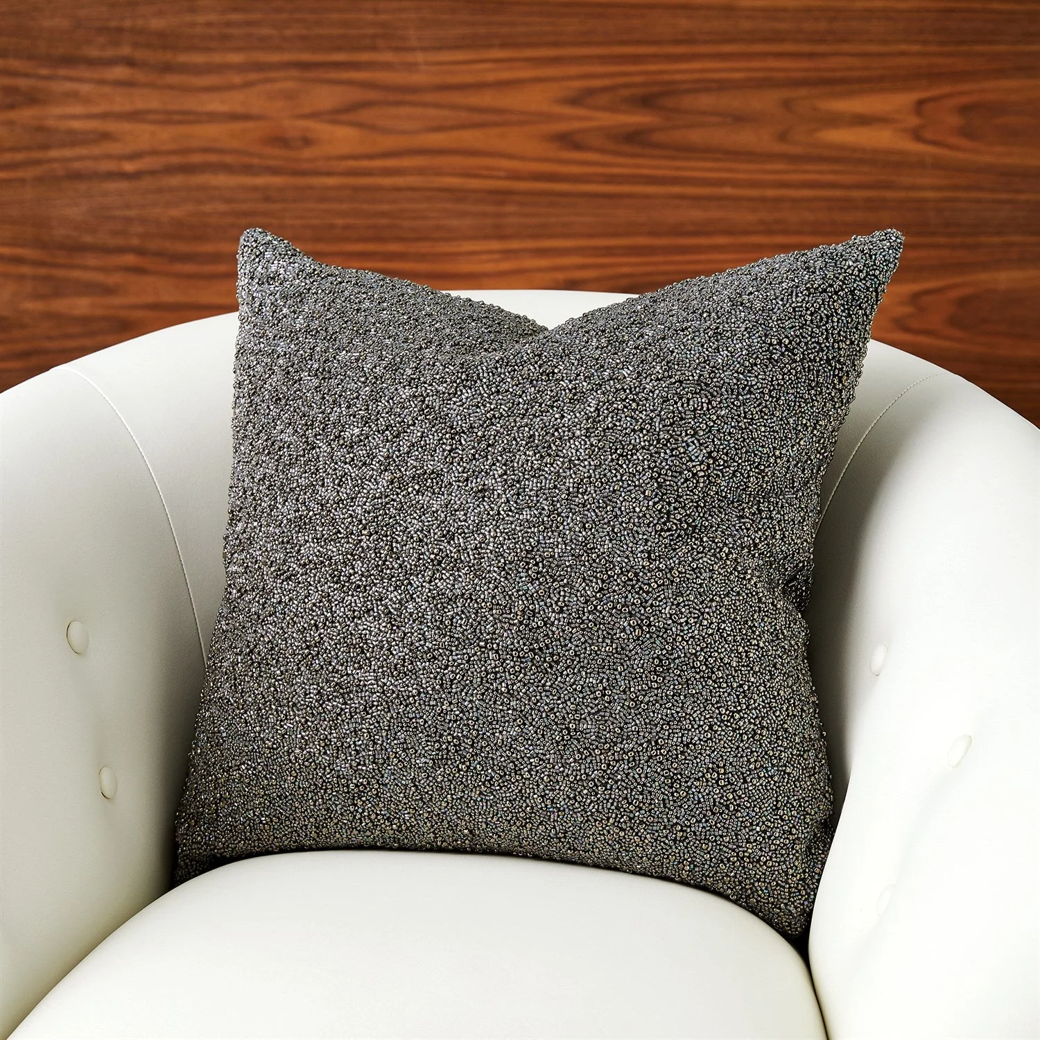 Global Views Multi Beaded Pillow - Indigo Clearance - Image 2